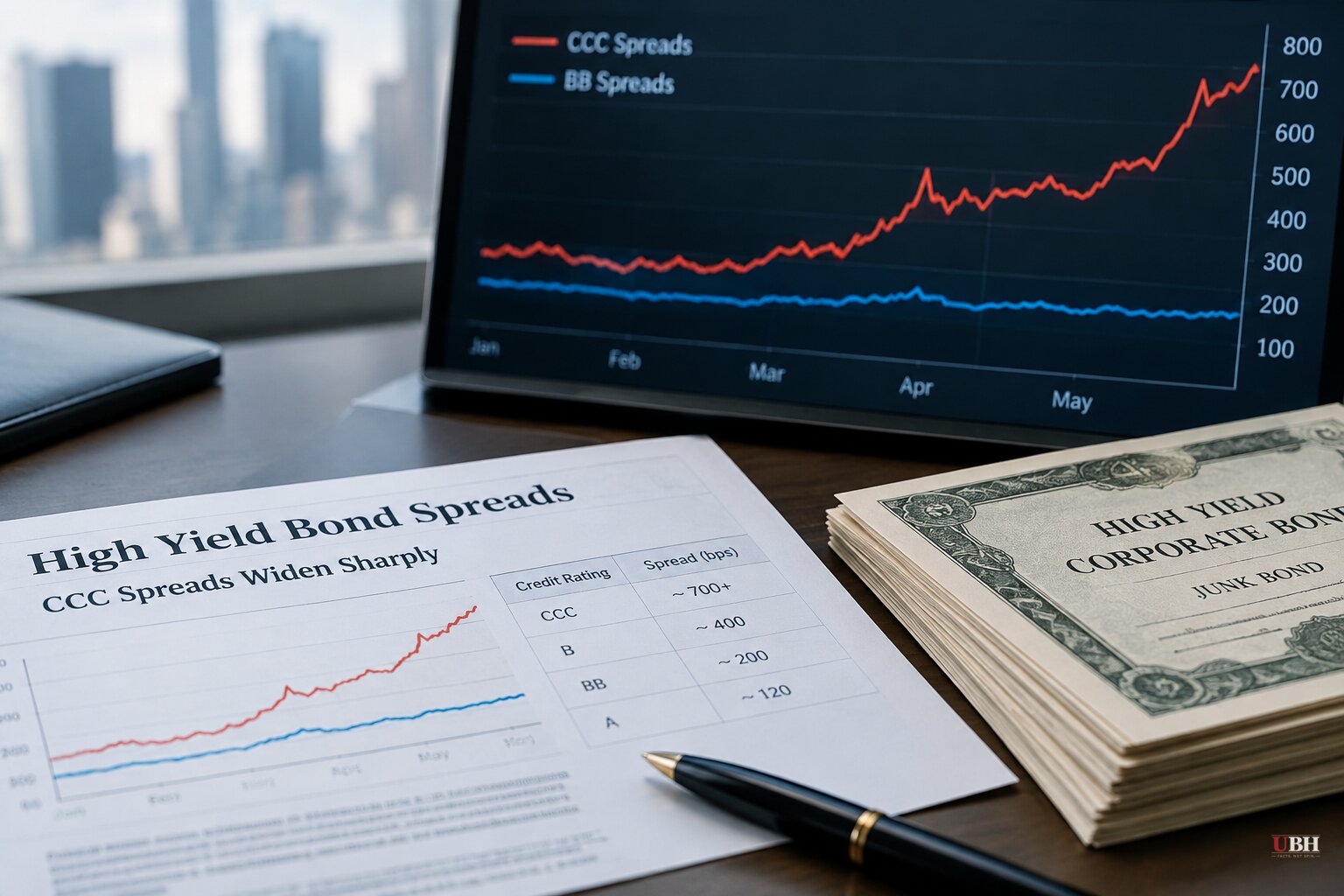 CCC Junk Bond Spreads Surge While Safer Credit Holds Steady, Manulife Strategist Says It's a 30-Year First