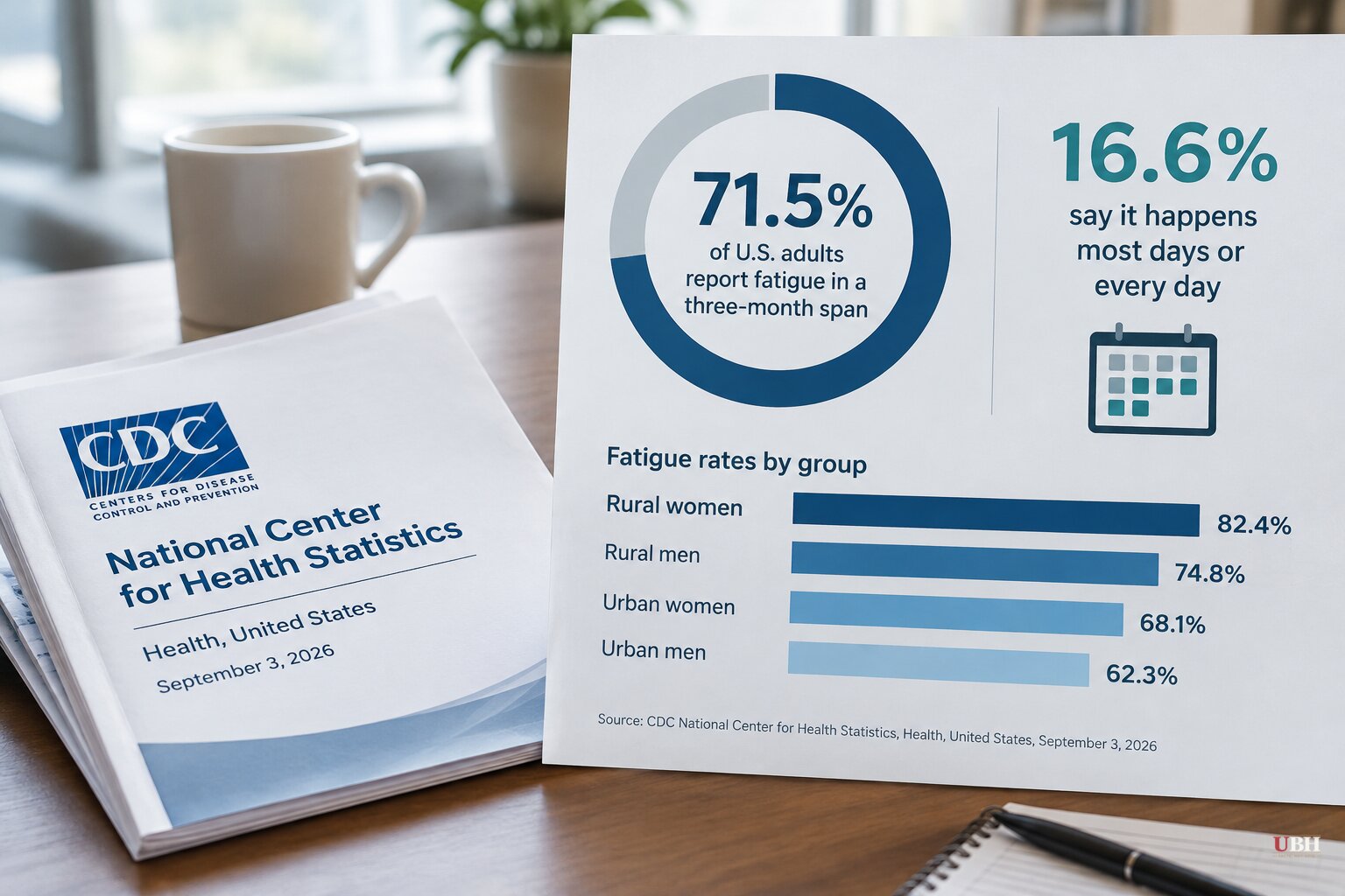 CDC Survey Finds 71.5% of U.S. Adults Report Fatigue, With Rural Women Hit Hardest