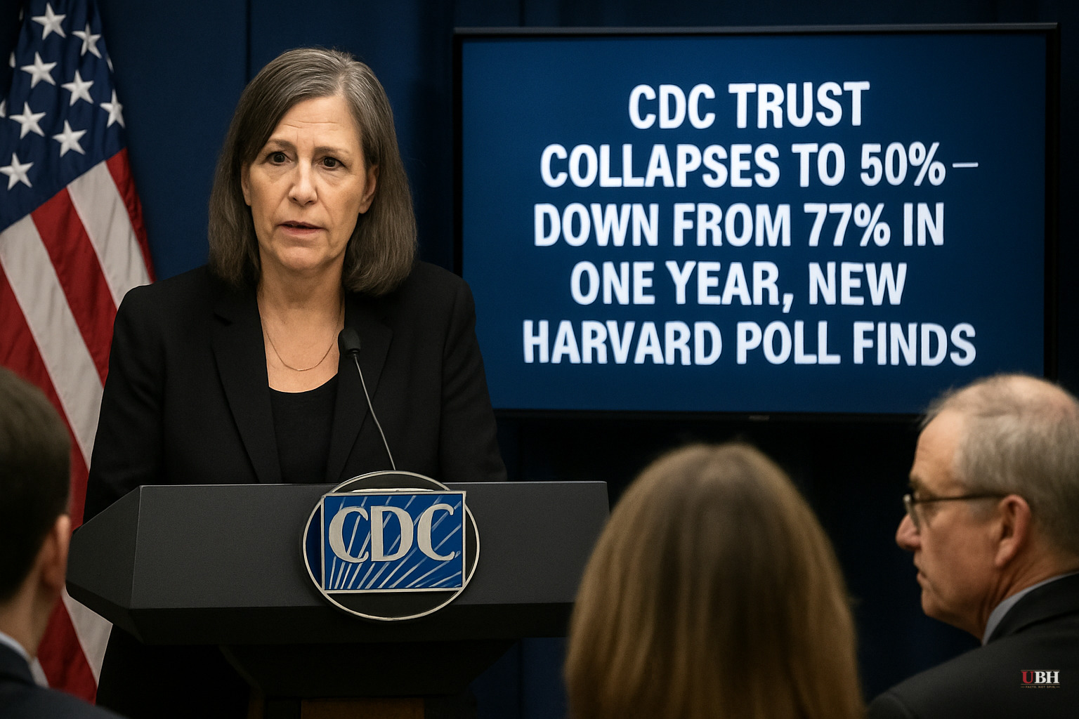 CDC Trust Collapses to 50% — Down from 77% in One Year, New Harvard Poll Finds