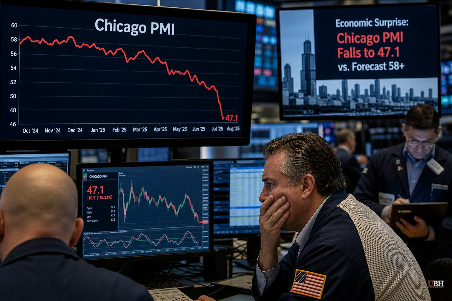 Chicago PMI Craters to 47.1 in August, Missing Forecasts by Over 10 Points