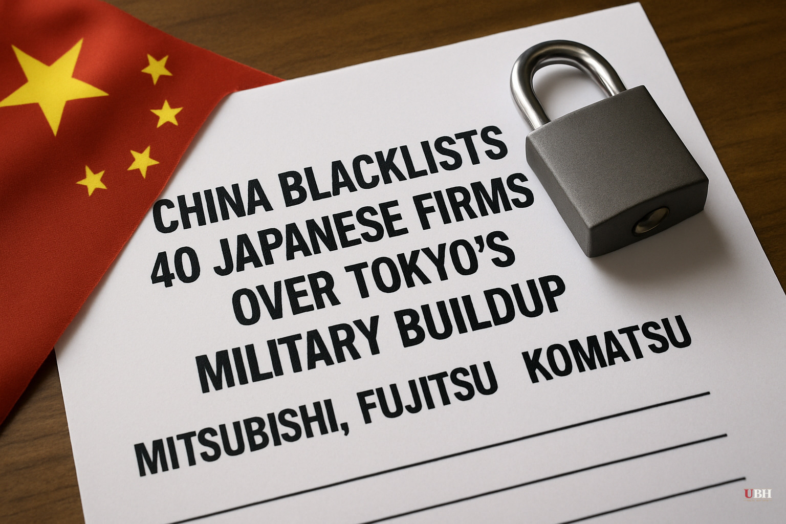 China Blacklists 40 Japanese Firms Over Tokyo's Military Buildup, Targets Mitsubishi, Fujitsu, and Komatsu
