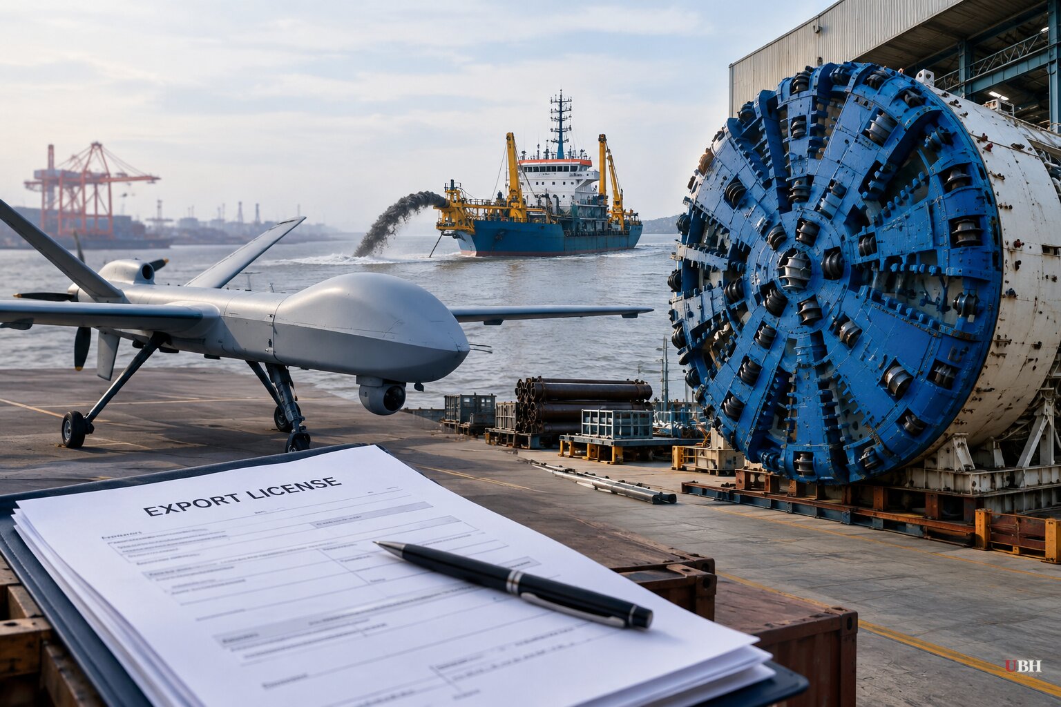 China to Require Export Licenses for Long-Range Drones, Tunnel Boring Machines and Dredger Parts From Nov. 18