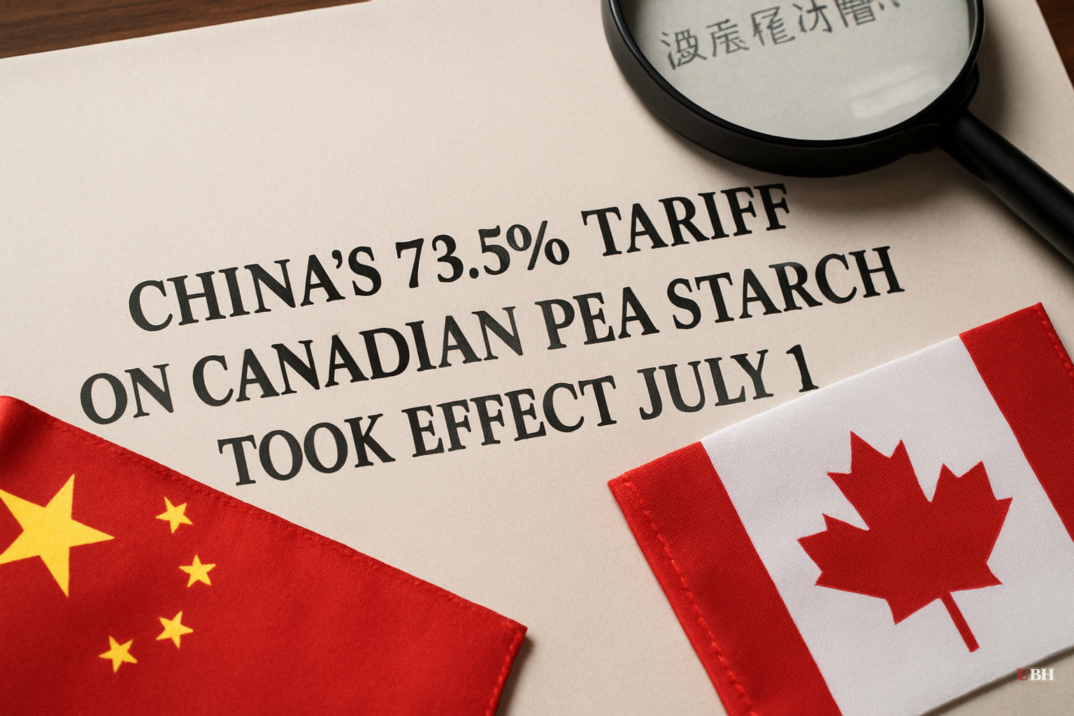 China's 73.5% Tariff on Canadian Pea Starch Took Effect July 1, Deepening Agricultural Trade Dispute