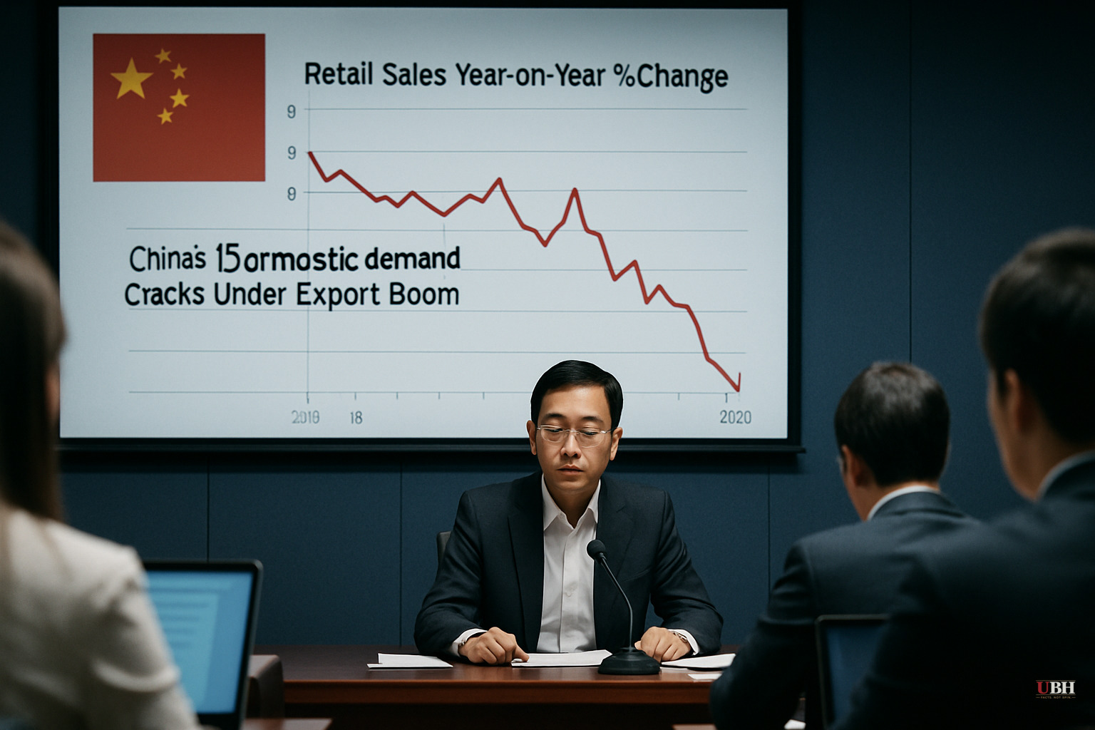 China's Retail Sales Drop for First Time Since 2022 as Domestic Demand Cracks Under Export Boom