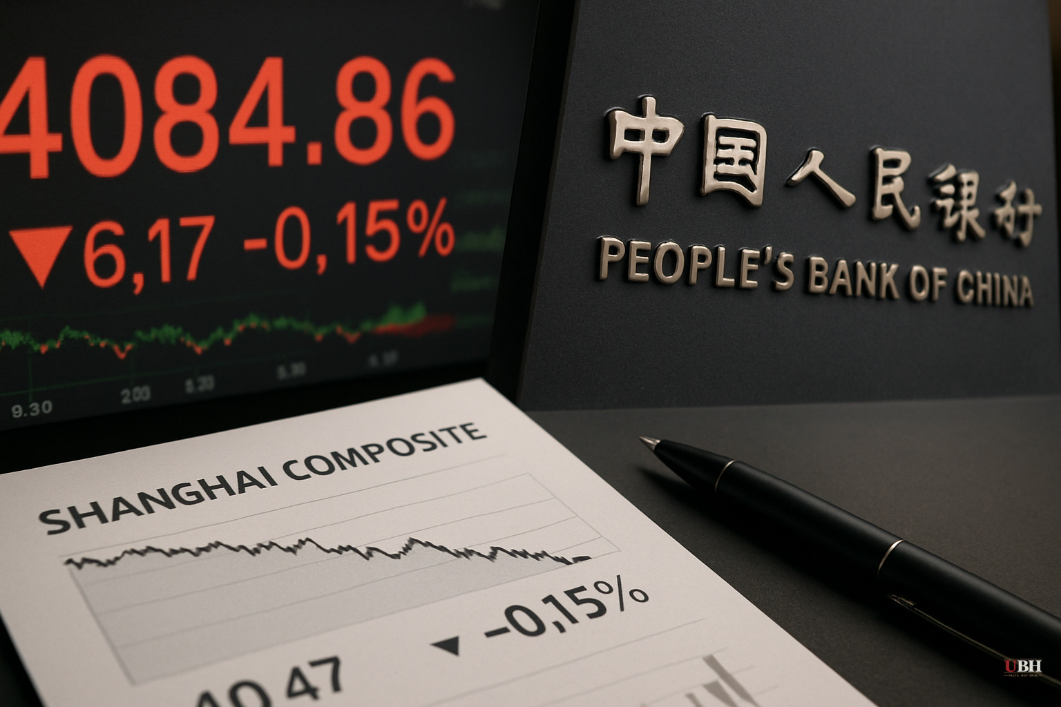 China's Shanghai Composite Slips 0.15% as PBOC Holds Rates Steady for 13th Straight Month