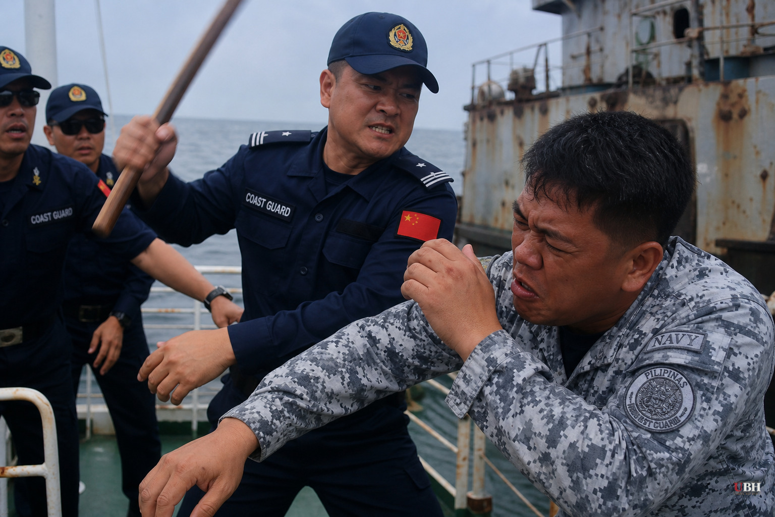 Chinese Coast Guard Officer Strikes Filipino Sailor, Injures Thumb, at Second Thomas Shoal