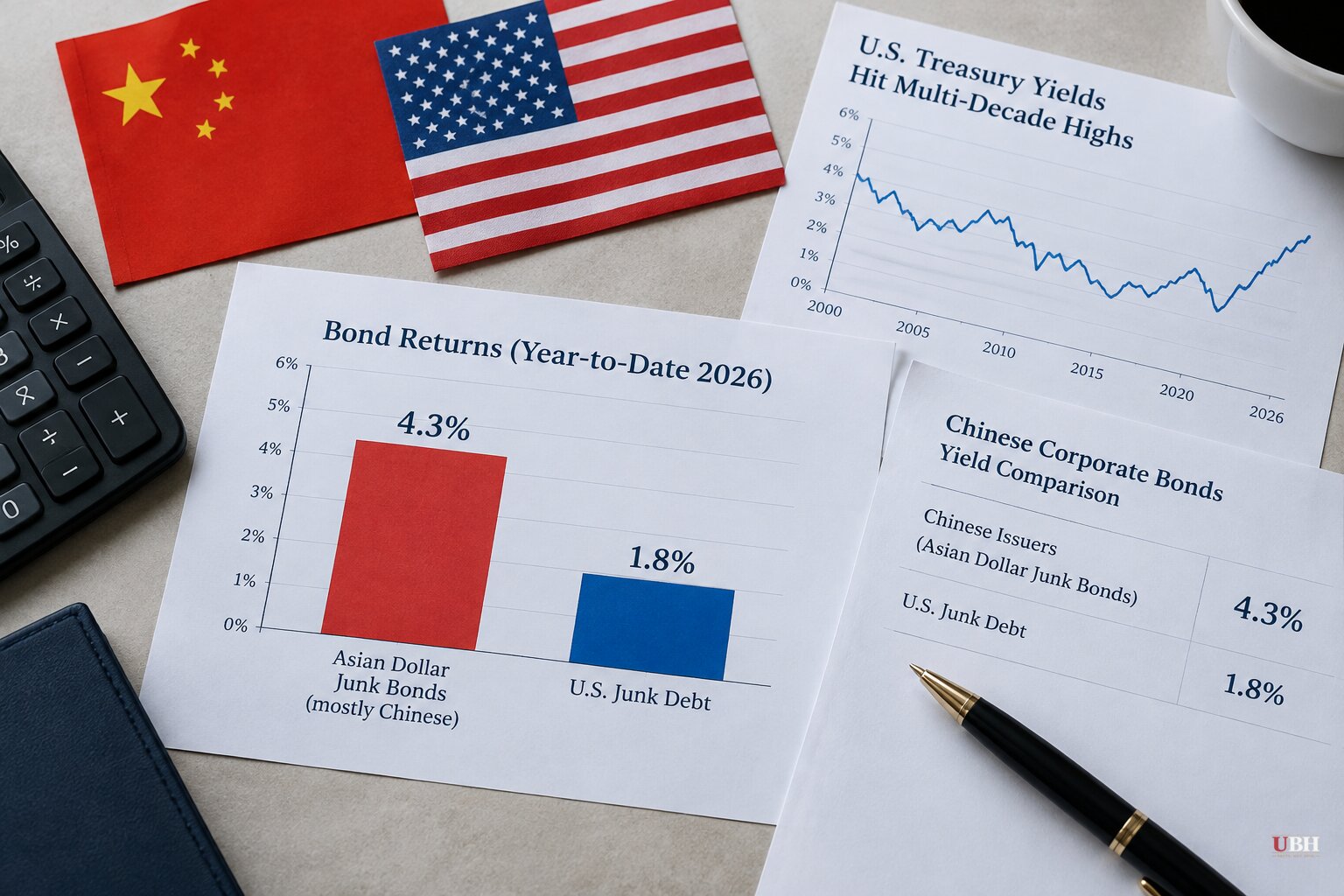Chinese Junk Bonds Beat US Debt in 2026 as Beijing's Private Sector Retreats and Treasury Yields Hit Multi-Decade Highs