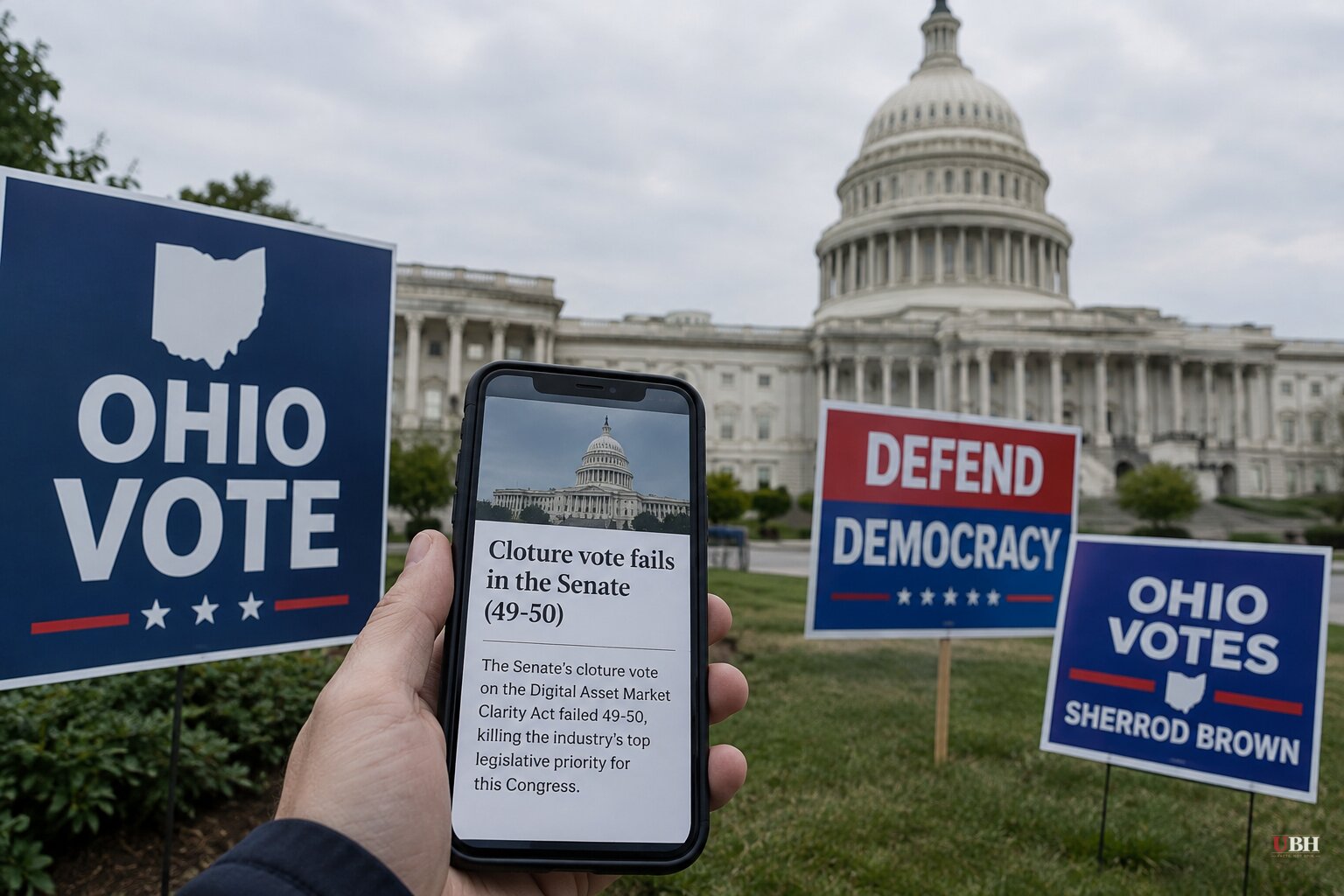 Clarity Act Dies in Senate, Crypto PACs Pivot to Spending Millions Against Sherrod Brown in Ohio