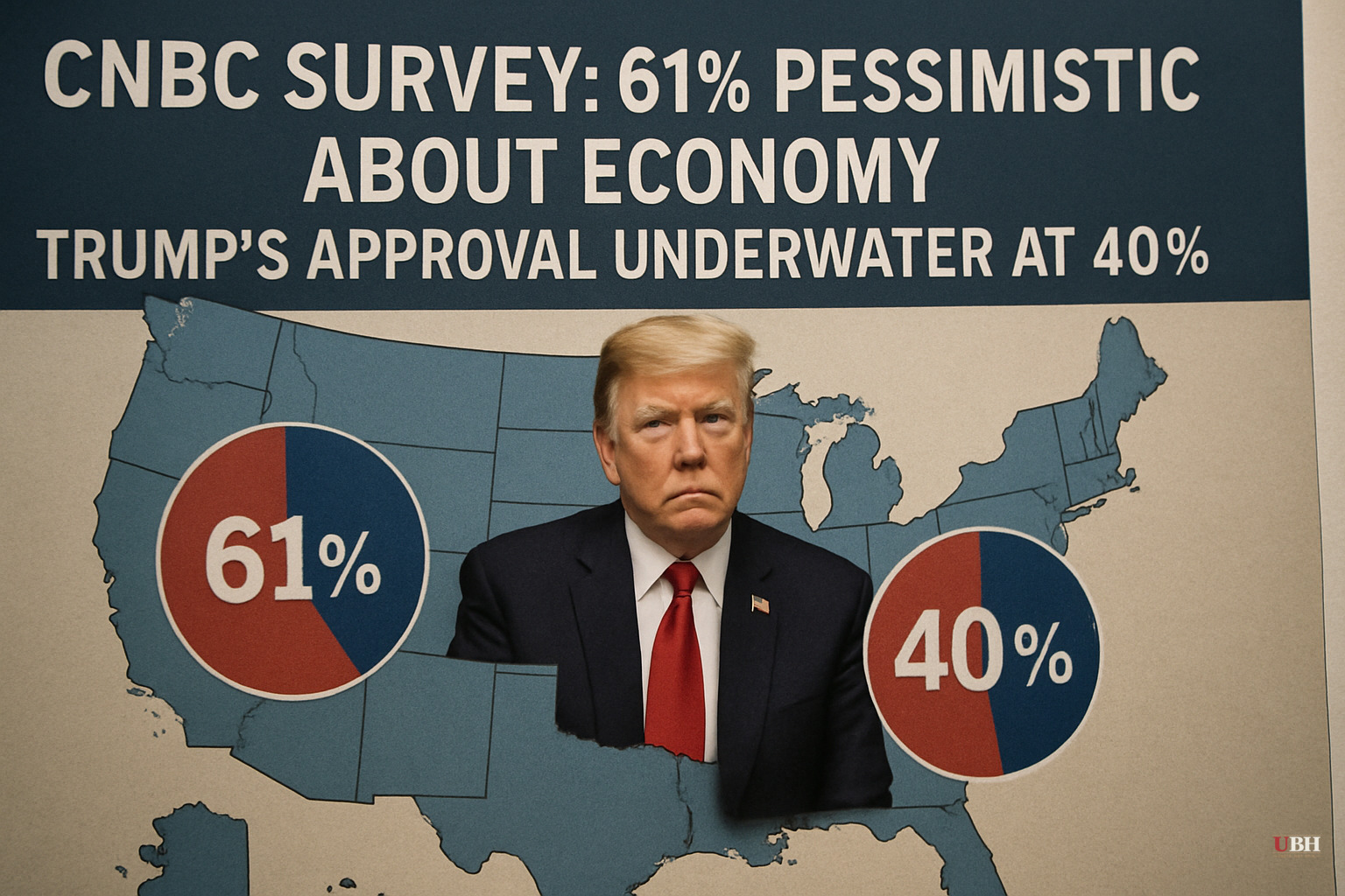 CNBC Survey: 61% Pessimistic About Economy, Trump's Approval Underwater at 40%