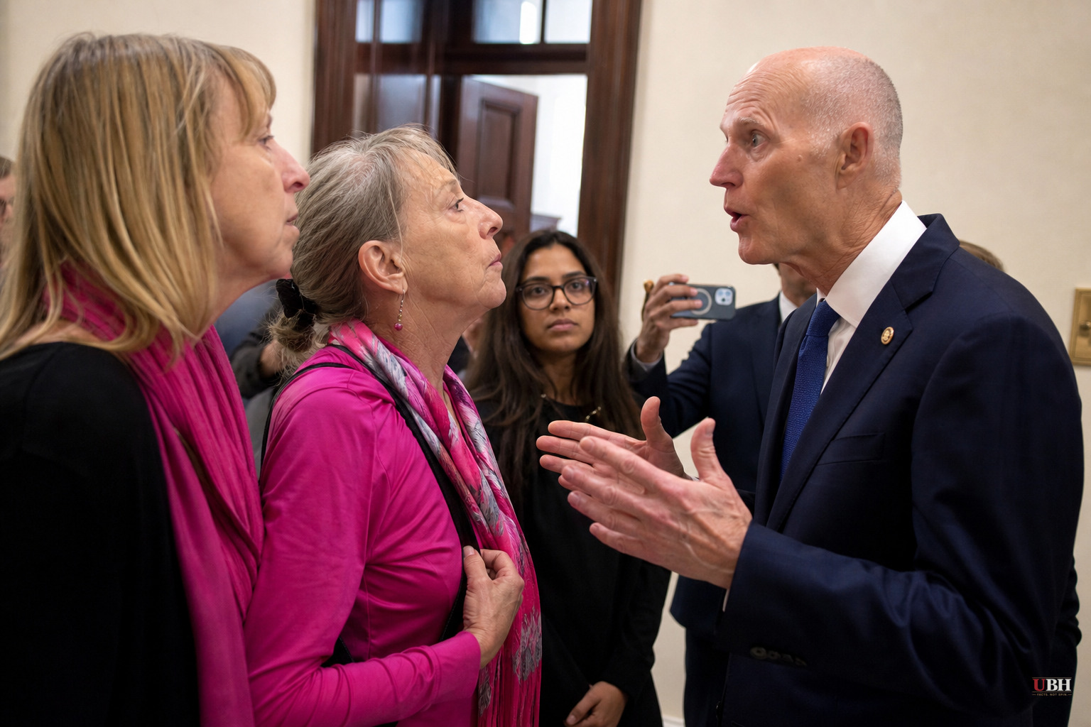 CODEPINK Activists Confront Sen. Rick Scott on Capitol Hill Over Israel, Iran and Cuba
