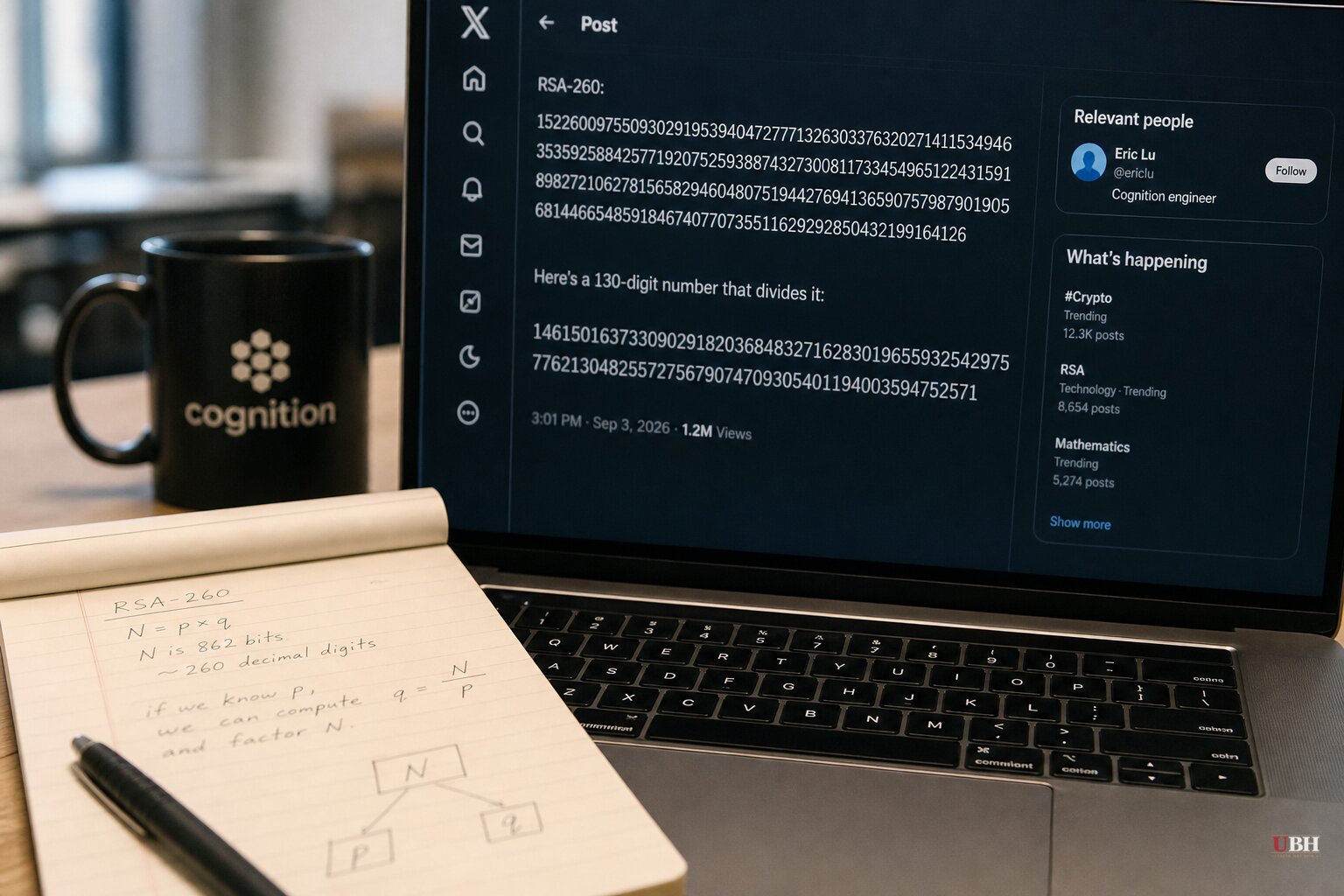 Cognition Engineer Eric Lu Factors Record RSA-260 Number, Won't Explain How