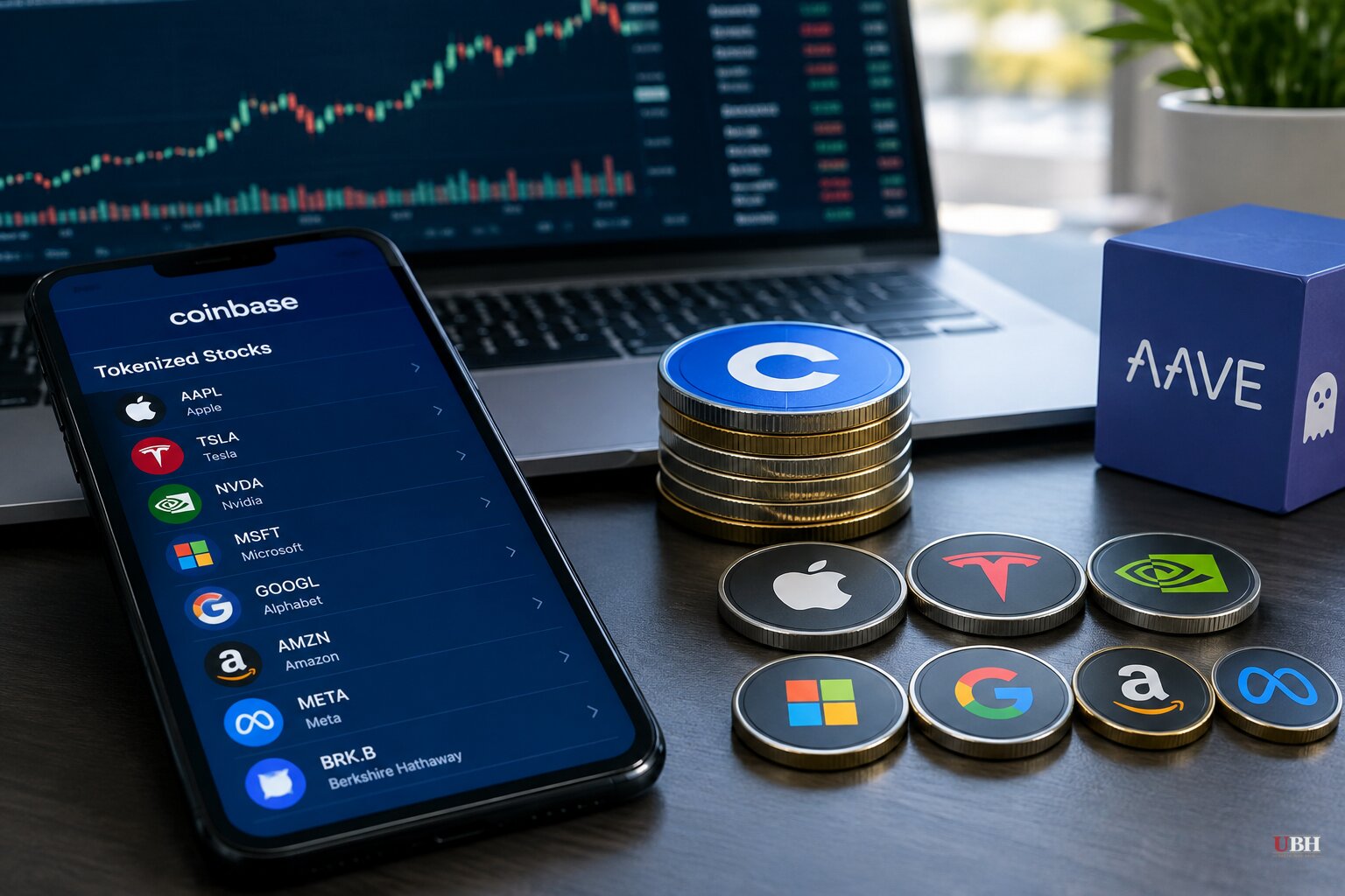 Coinbase Tokenized Stocks Add Aave Borrowing as Trading Volume Tops $1 Billion, Liquidity Pools Sit Near $13 Million