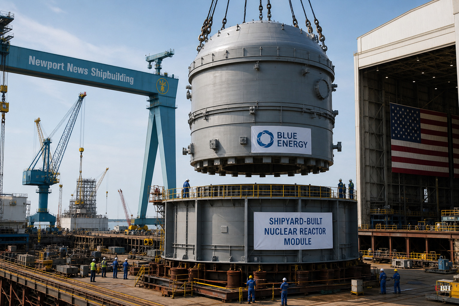 Constellation Energy Invests in Blue Energy's Shipyard-Built Nuclear Reactor Model