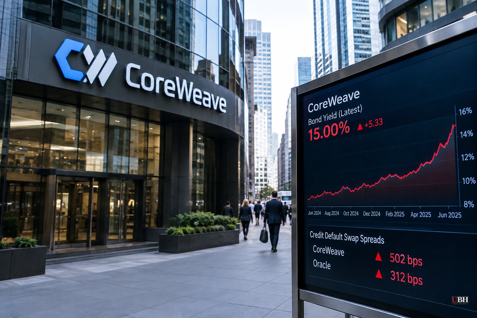 CoreWeave Bond Yields Hit 15% as Credit Costs Climb for AI Buildout