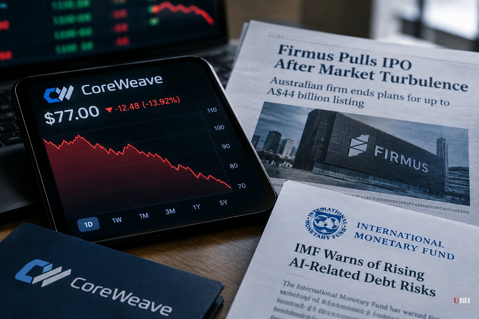 CoreWeave Bonds Hit Record Low of 77 Cents as Firmus Pulls IPO and IMF Warns on AI Debt