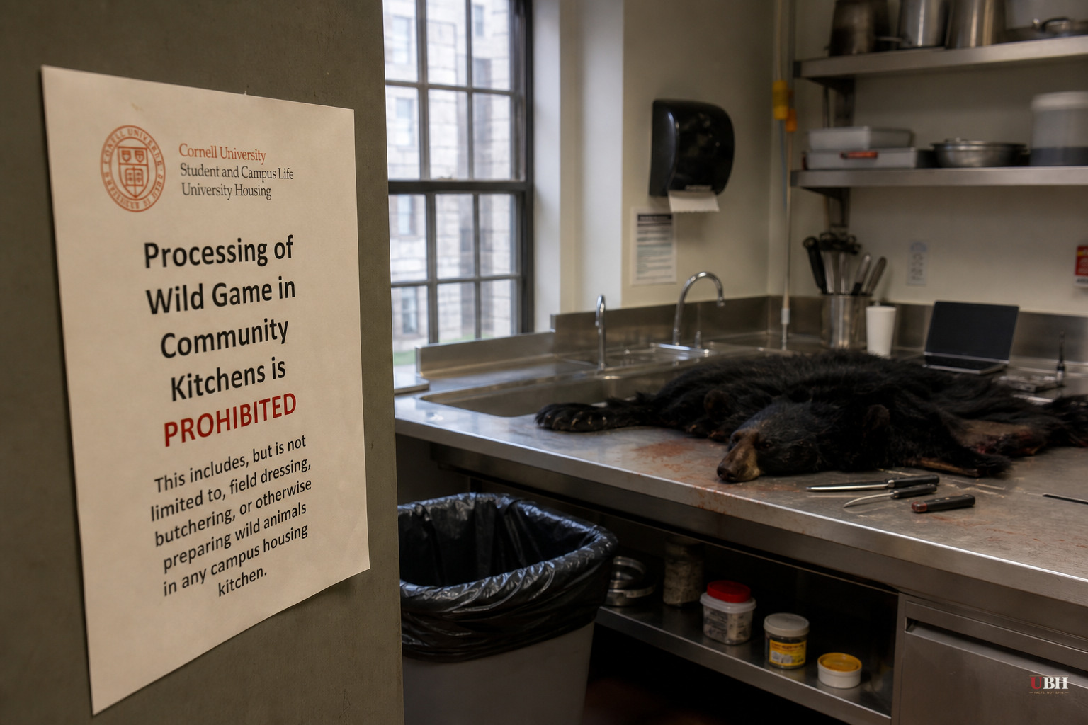 Cornell Bans Butchering Wild Game in Dorm Kitchens After Students Carved Up a Bear
