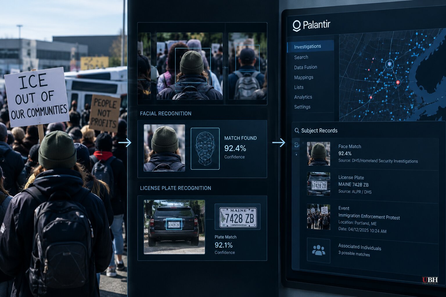 Court Filing Alleges ICE Agents Fed Protester Photos and License Plates Into Palantir Database