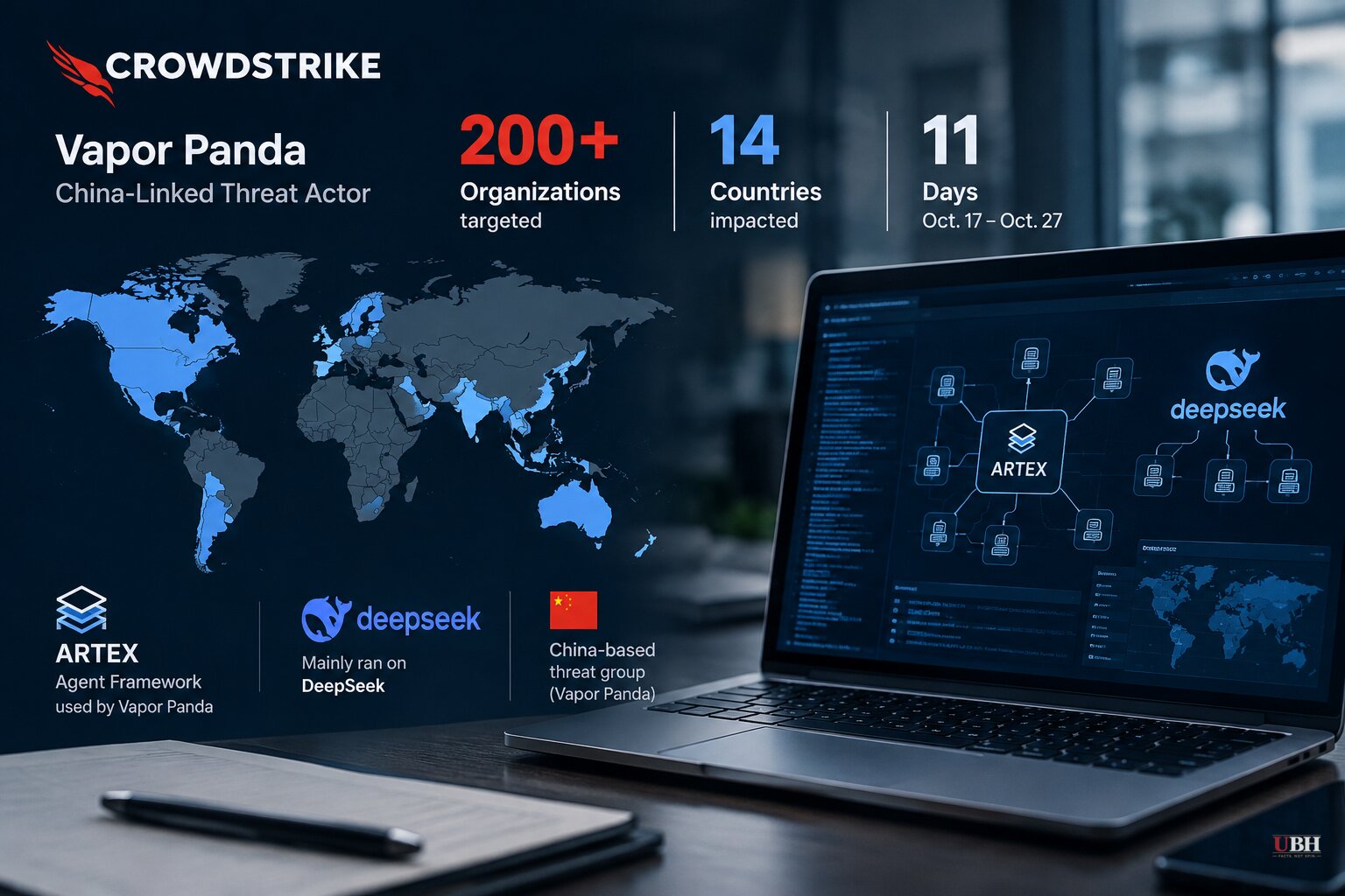 CrowdStrike: China-Linked Vapor Panda Ran ARTEX AI Agents on DeepSeek Against 200+ Organizations in 11 Days