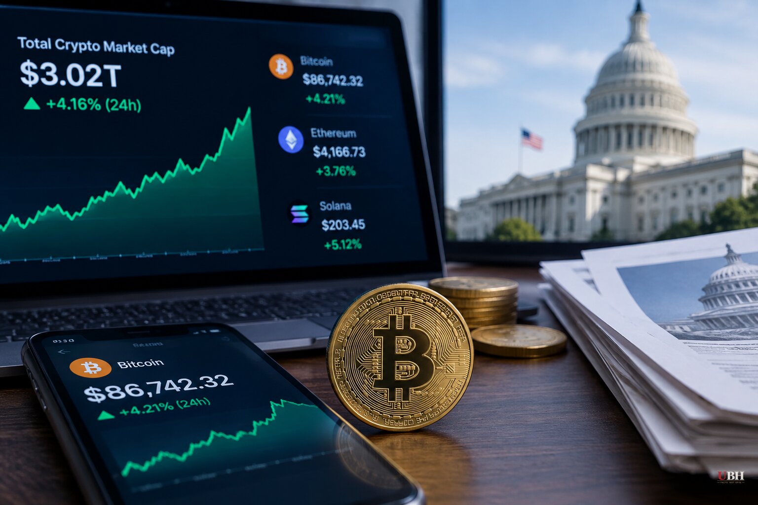 Crypto Market Tops $3 Trillion Again as Bitcoin Nears $87,000, a Week After the Senate Killed a Regulation Bill