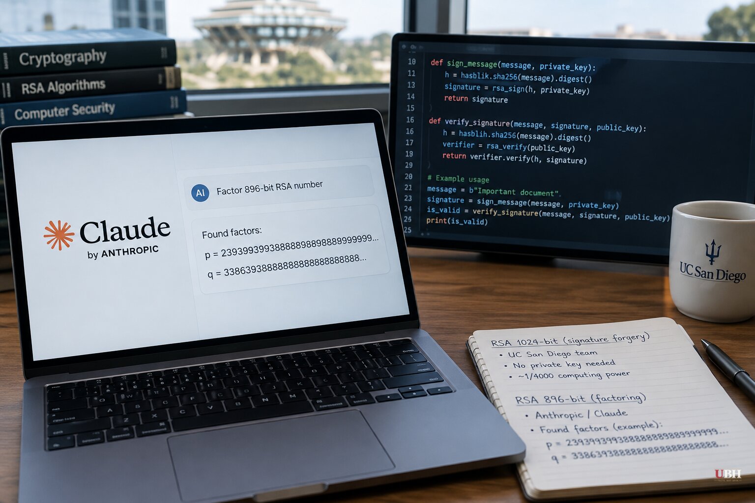 Cryptographers Forge RSA Signatures Without Factoring the Key, While a Separate Team Uses Claude to Factor a 896-Bit RSA Number