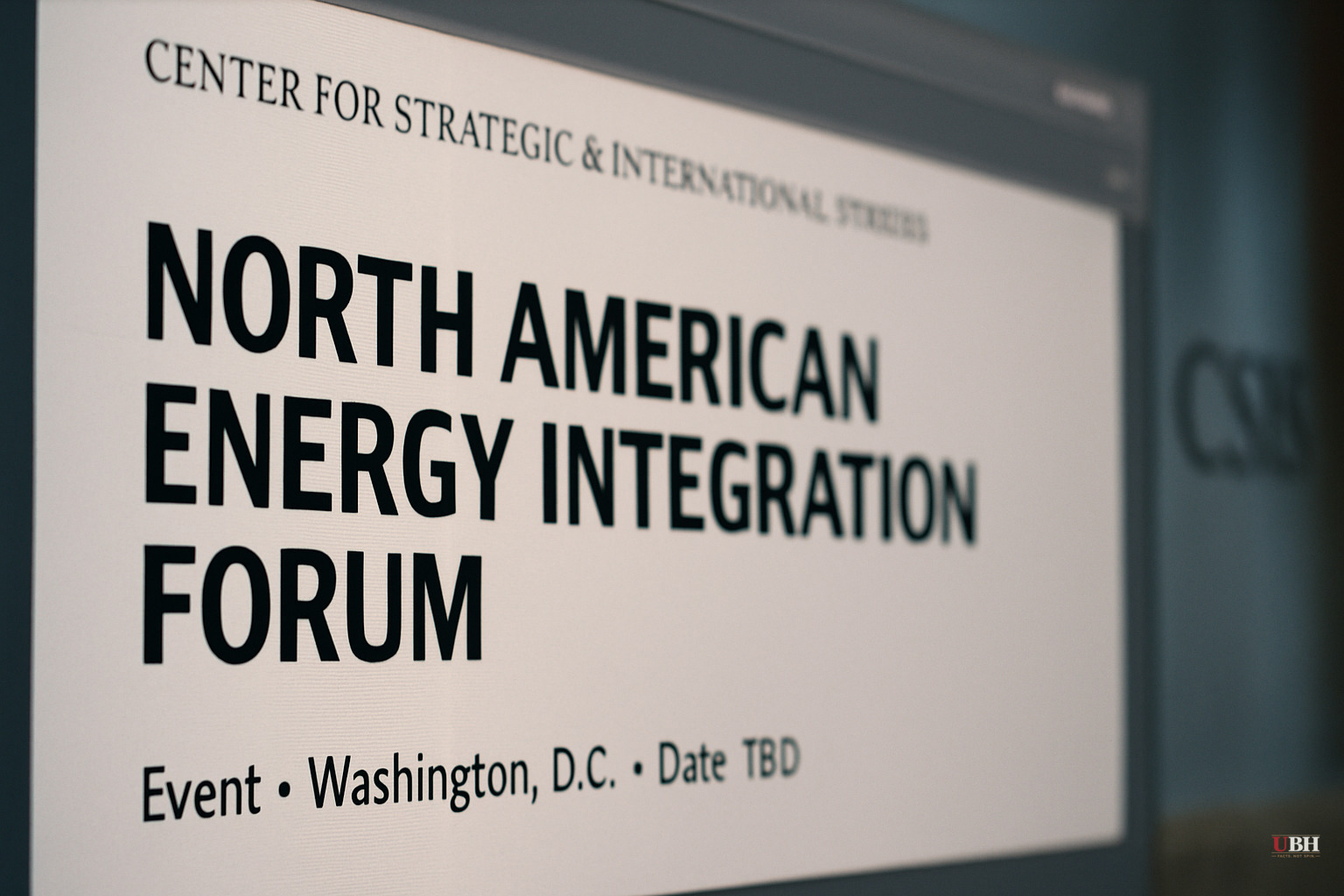 CSIS Lists North American Energy Integration Forum With No Date, Speakers, or Agenda Confirmed