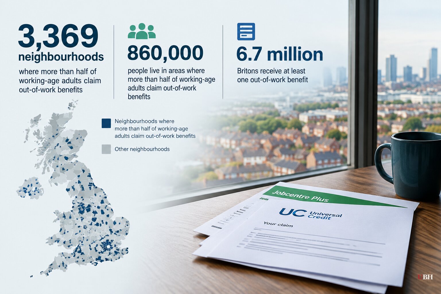 CSJ Report Finds 3,369 Neighbourhoods Where Over Half of Working-Age Adults Claim Out-of-Work Benefits
