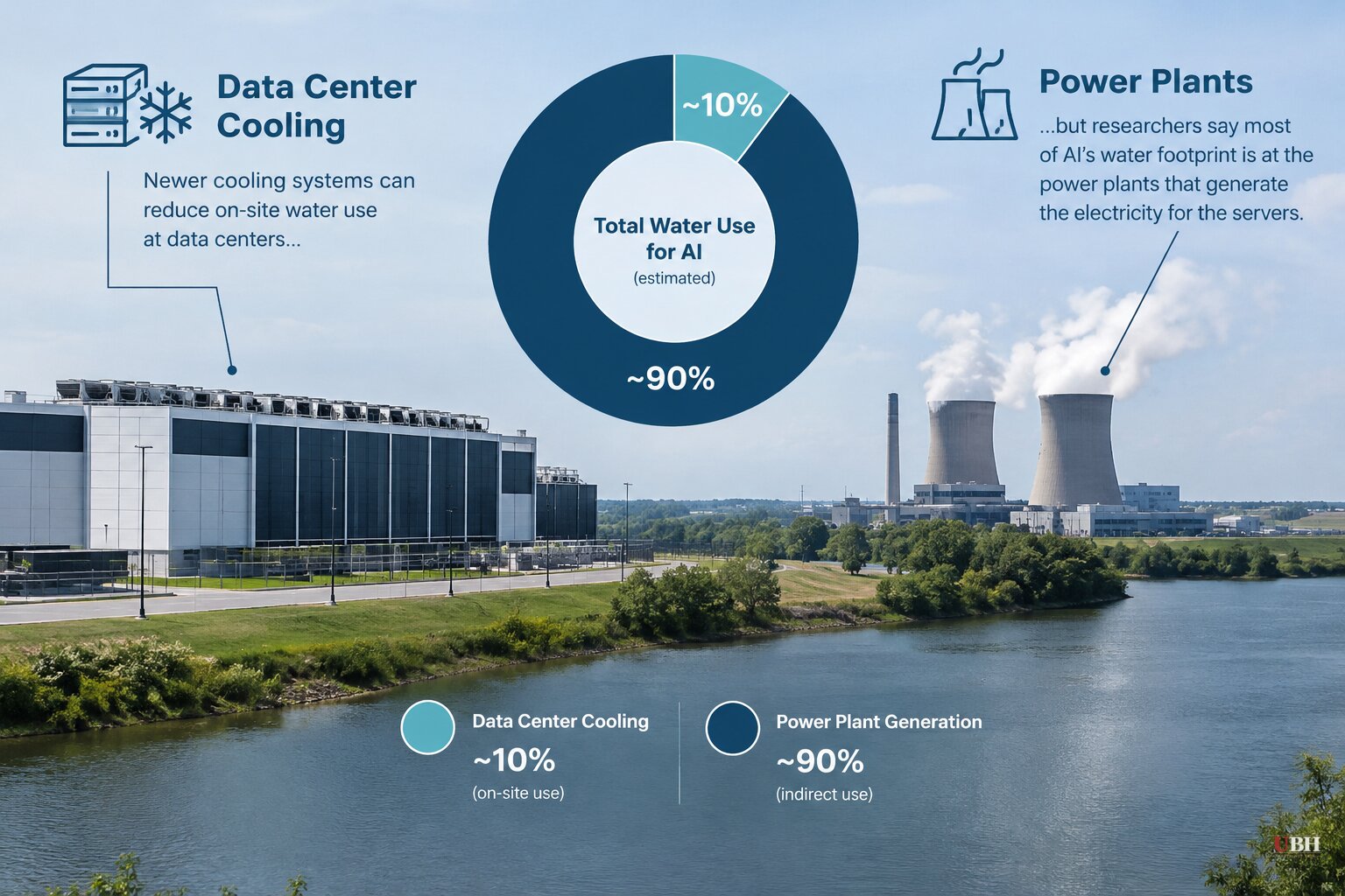 Data Center Cooling Gains Miss Bigger Water Use at Power Plants, Researchers Say