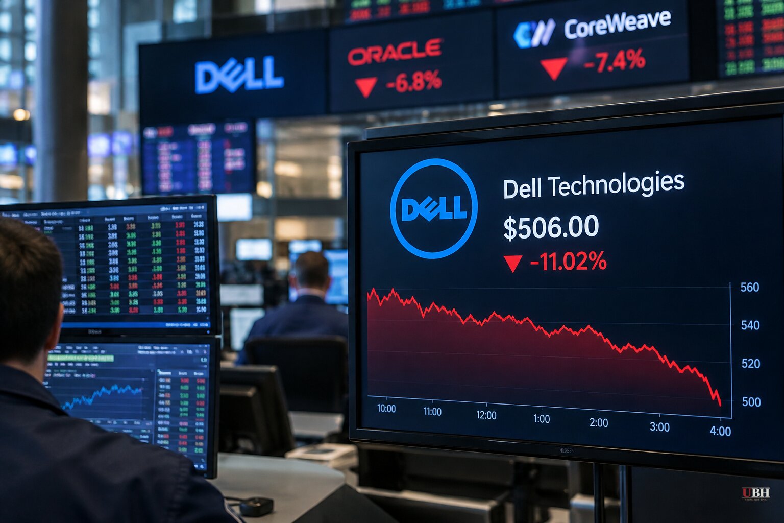 Dell Shares Fall 11% After Barclays Downgrade as Oracle and CoreWeave Slide With It