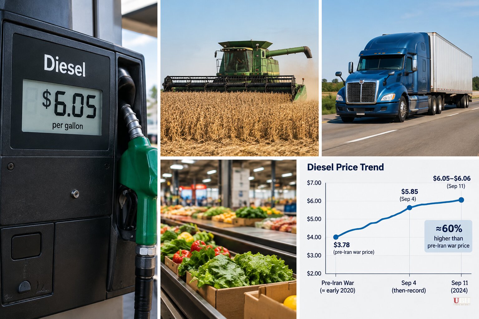 Diesel Tops $6 a Gallon for the First Time, Now 60% Above Its Pre-Iran War Price