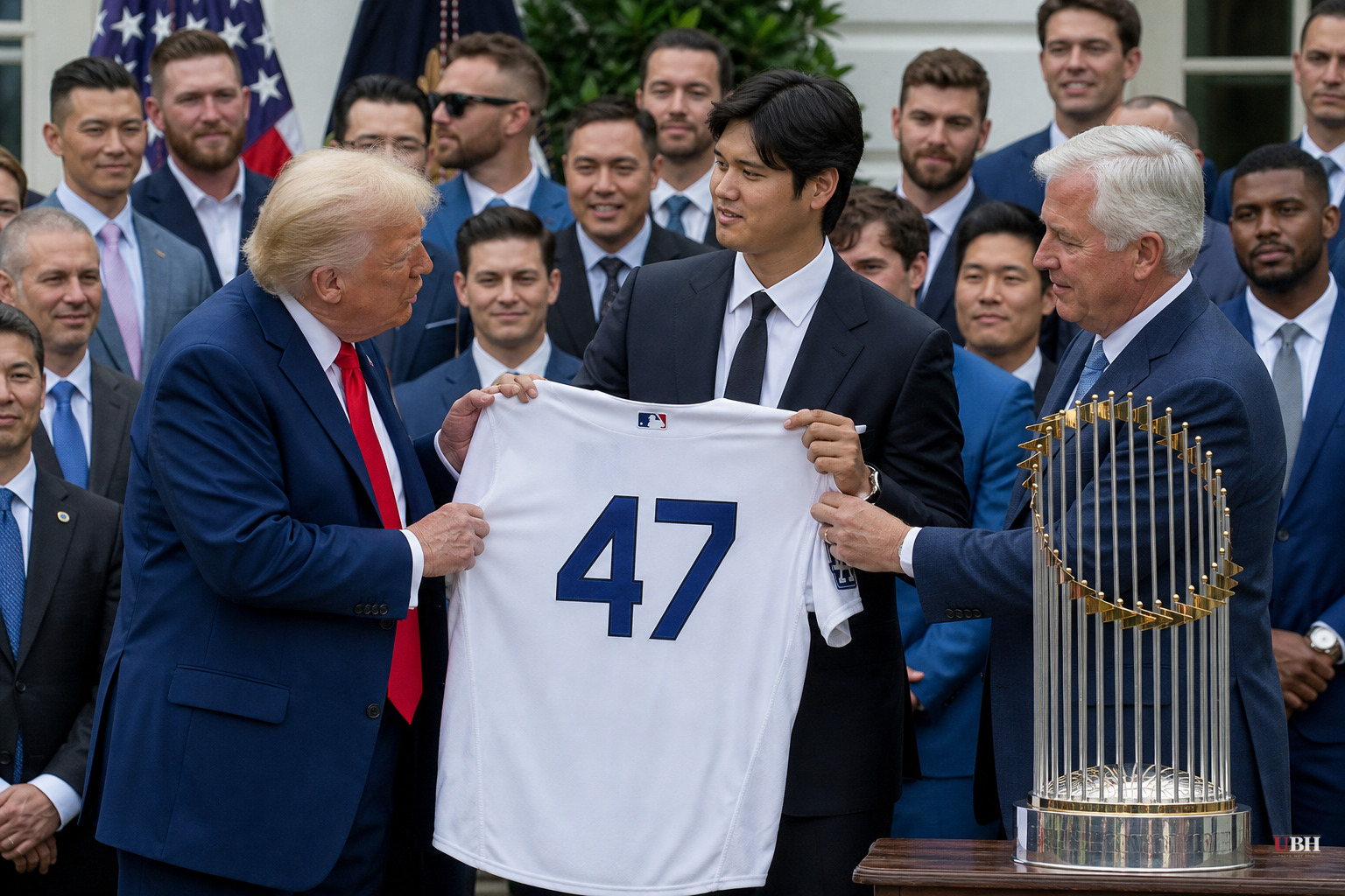 Dodgers Visit White House, Trump Compares Ohtani to Babe Ruth During Rose Garden Ceremony