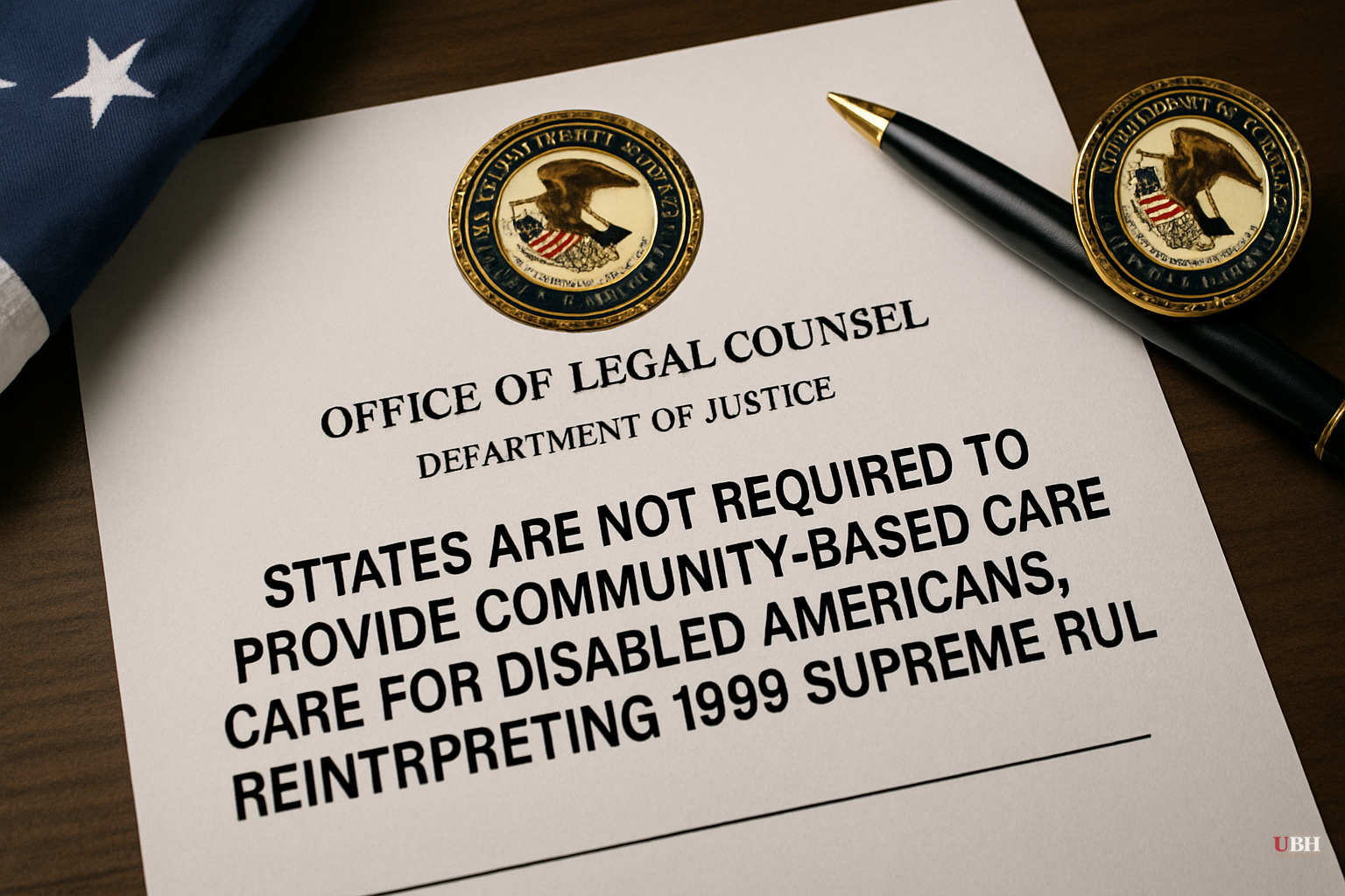 DOJ Office of Legal Counsel Says States Are Not Required to Provide Community-Based Care for Disabled Americans, Reinterpreting 1999 Supreme Court Ruling