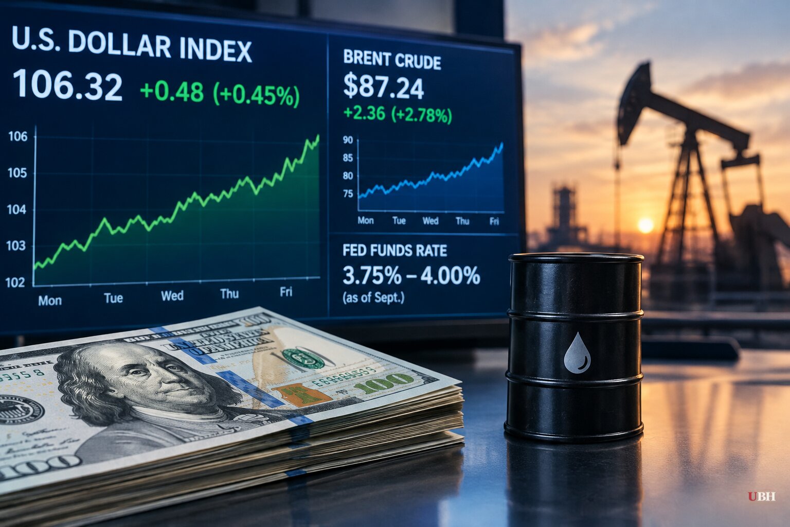 Dollar Heads for Fourth Straight Weekly Gain as Oil Jumps on Fresh Iran Attacks