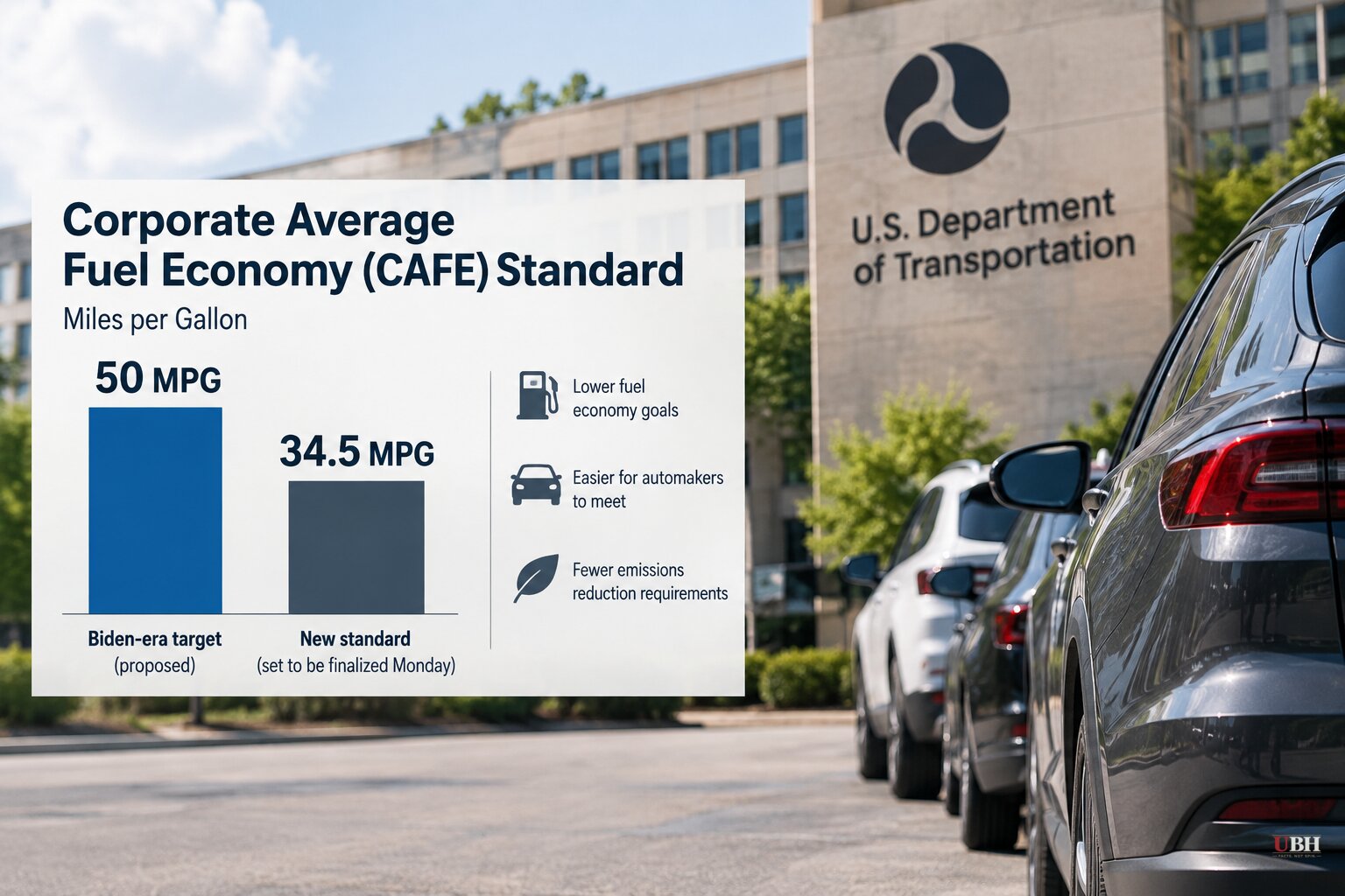 DOT Set to Finalize 34.5 MPG Fuel Standard Monday, Undoing Biden's 50 MPG Target