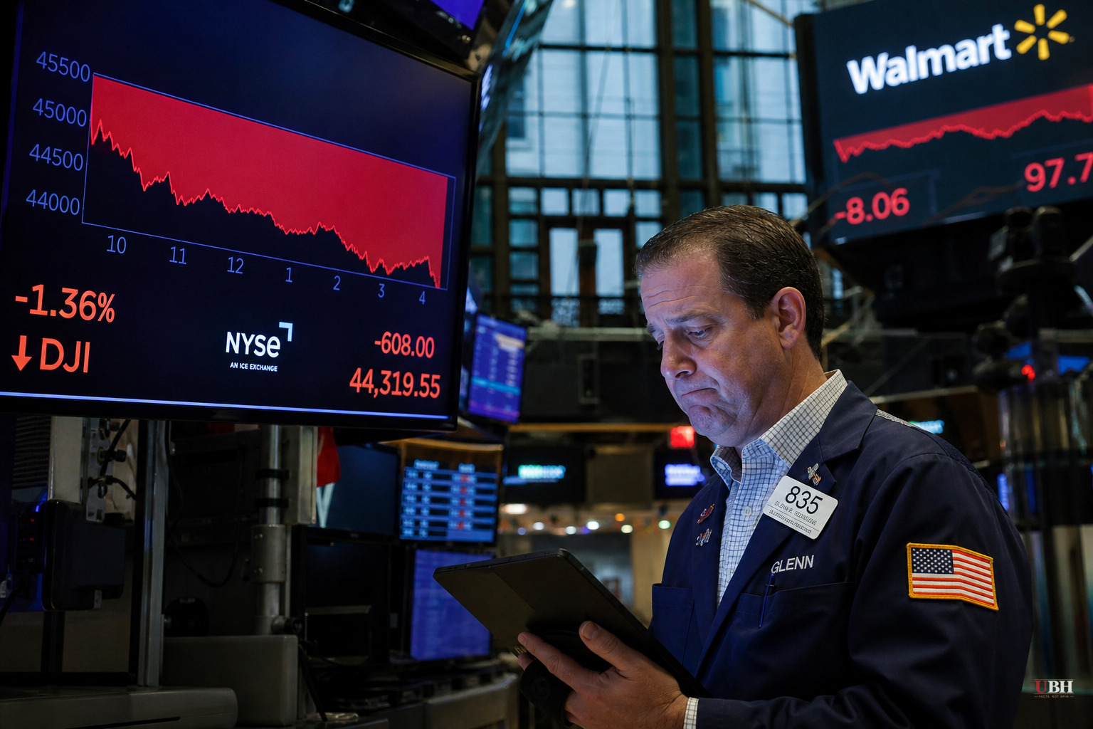 Dow Drops Over 600 Points as Bond Yields Reverse and Walmart Posts Worst Day in Years