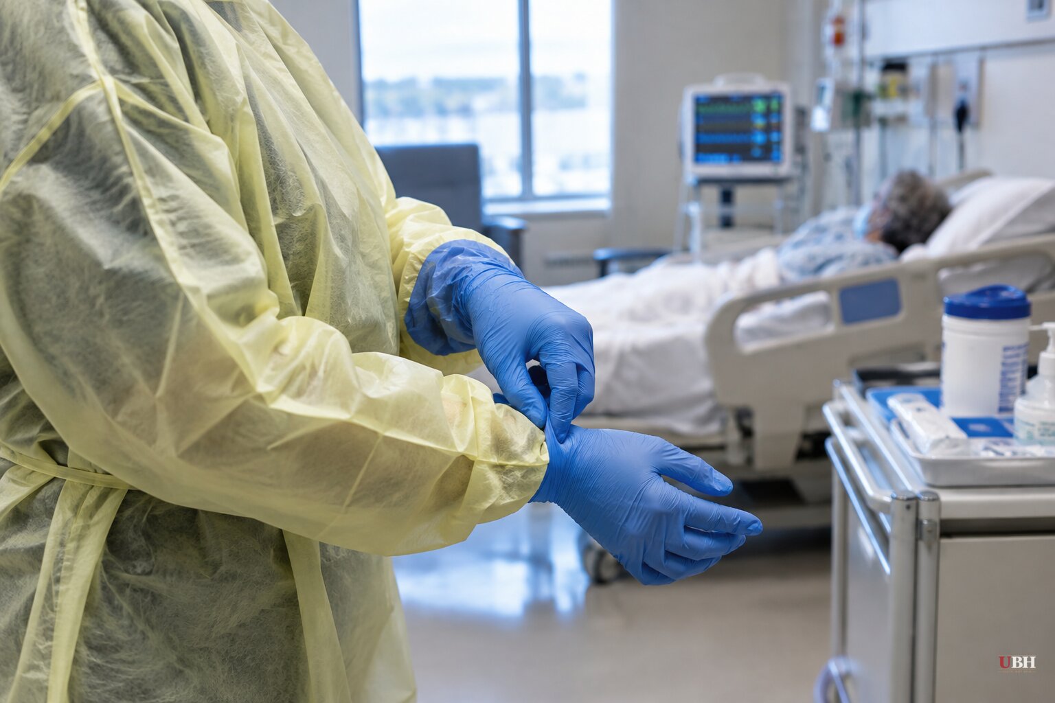 Drug-Resistant Fungus Landed on Hospital Workers' Gloves and Gowns in 29% of Patient Contacts, Study Finds