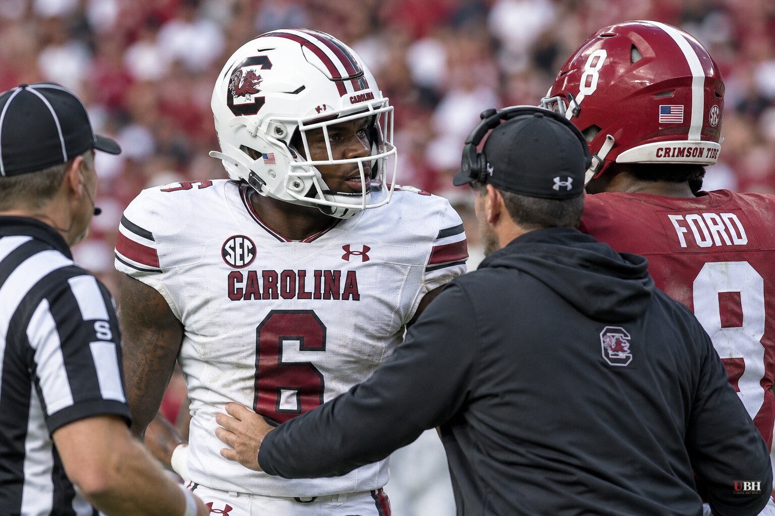 Dylan Stewart Suspended One Game by SEC, Indefinitely by South Carolina After Punching Alabama Player