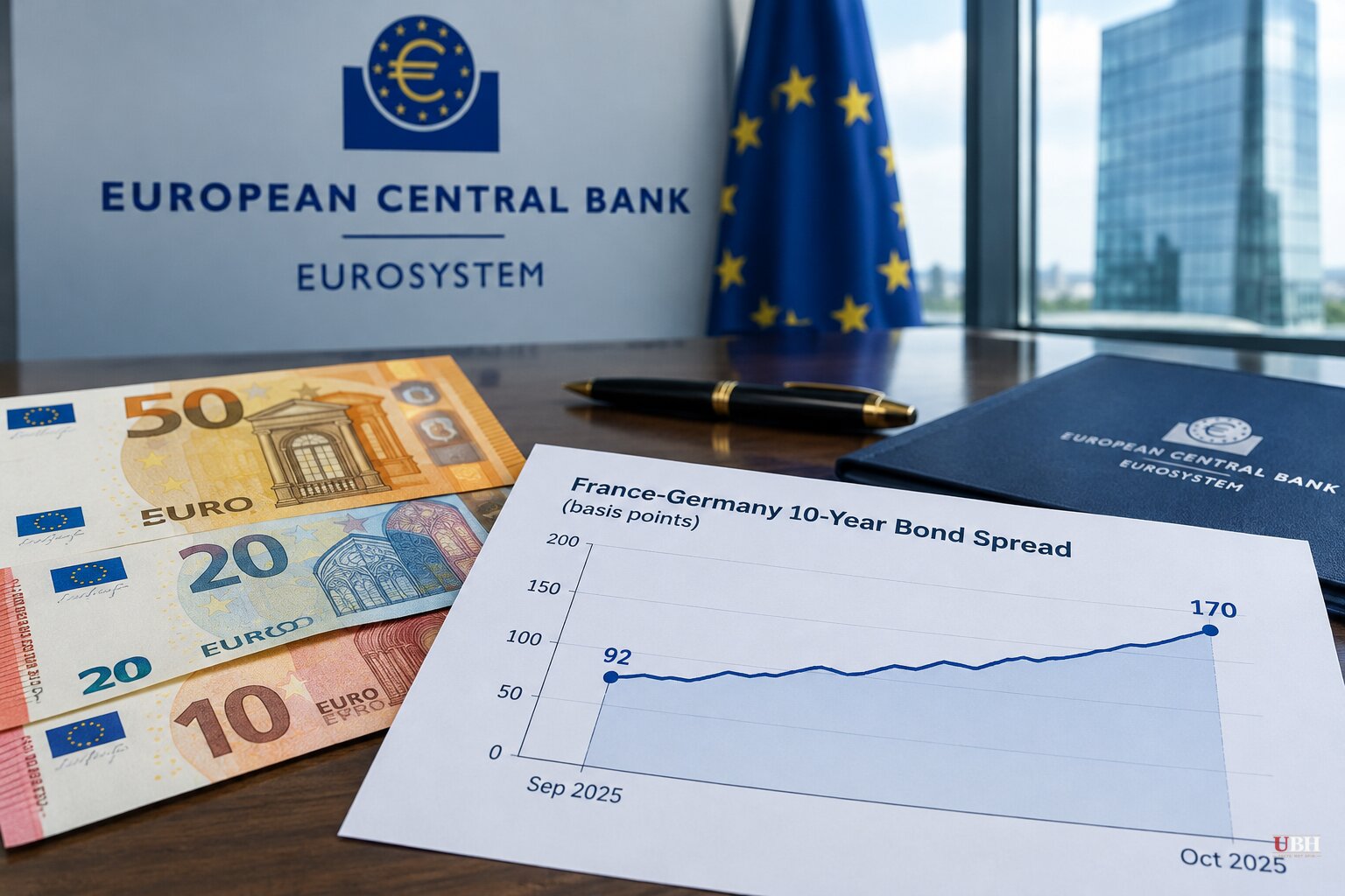 ECB Meets Thursday, Oct. 29, Expected to Hold at 2.5% as French Bond Premium Nearly Doubles Since September