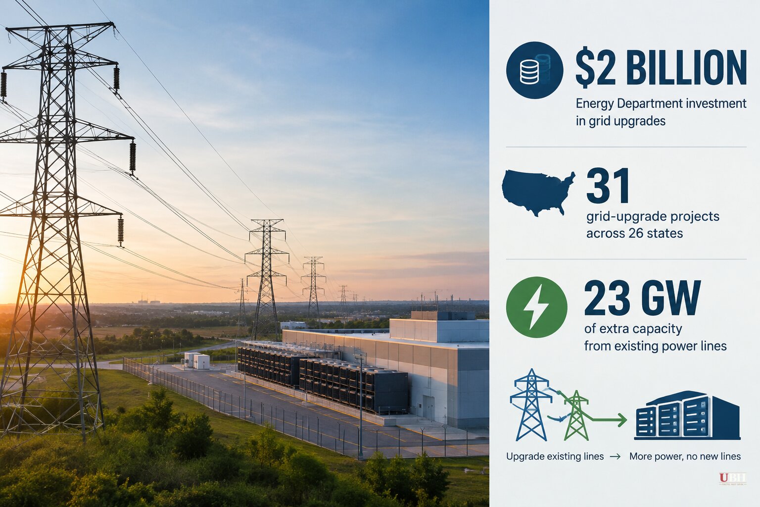 Energy Department Commits $2 Billion to Grid Upgrades as Data Centers Strain Power Supply