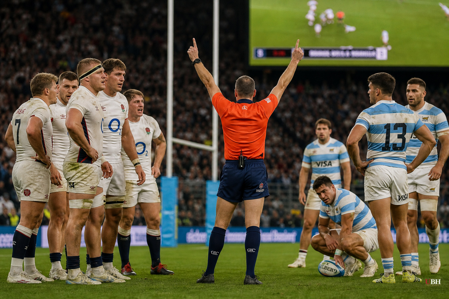 England Beat Argentina 31-24 After Late Try Overturned by Video Review in Santiago del Estero