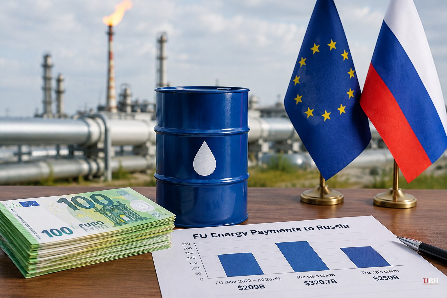 EU Commission Puts Russian Energy Payments Since 2022 at $209 Billion, Below Moscow's $320.7 Billion and Trump's $250 Billion