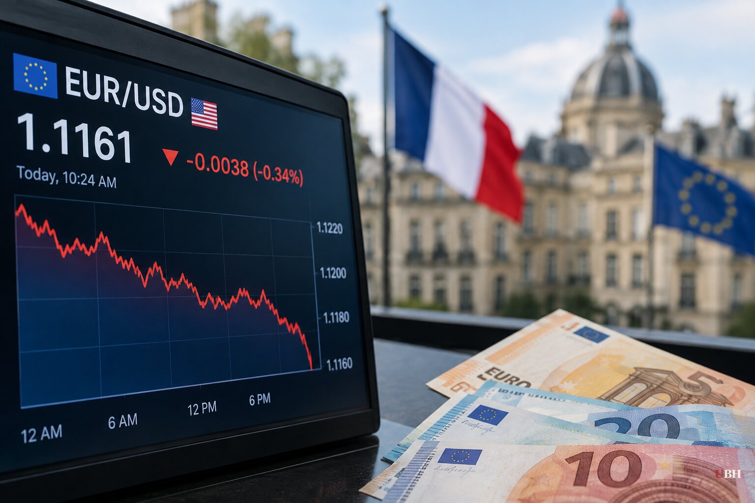 Euro Sinks to Fresh 17-Month Low as France's Bond Mess Deepens and Spain Joins the Political Risk List