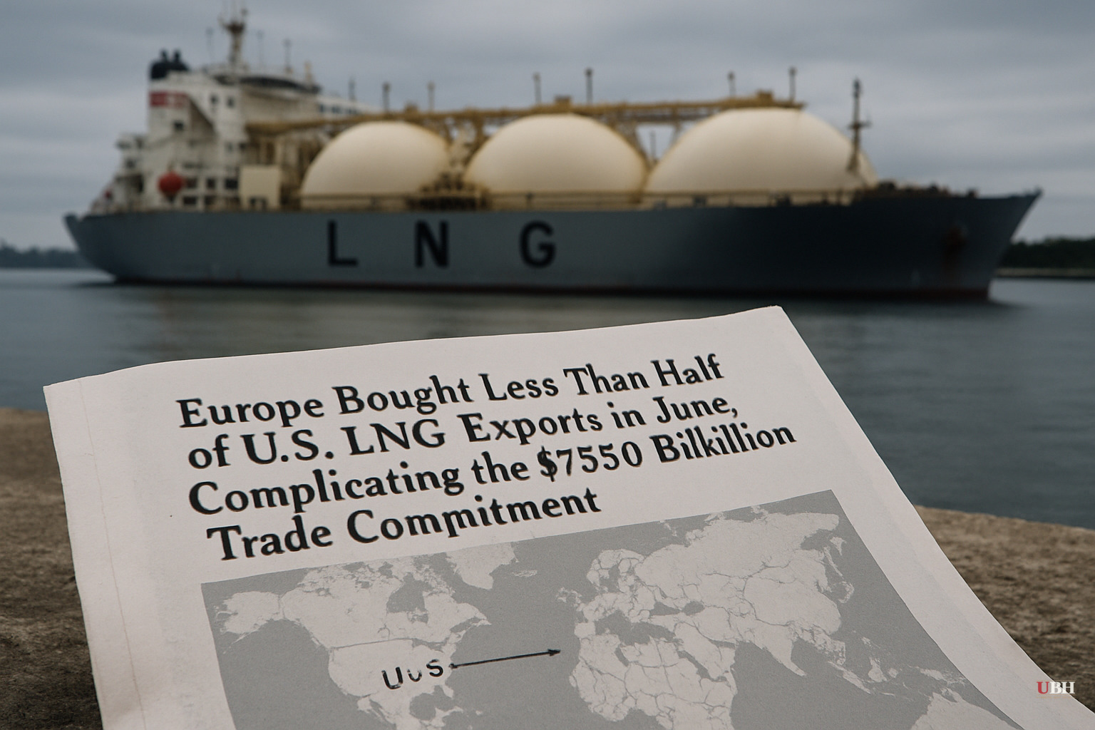 Europe Bought Less Than Half of U.S. LNG Exports in June, Complicating the $750 Billion Trade Commitment