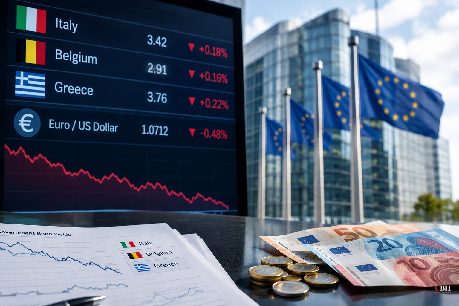 European Bond Contagion Spreads to Italy, Belgium and Greece as ECB Weighs Its Emergency Toolkit