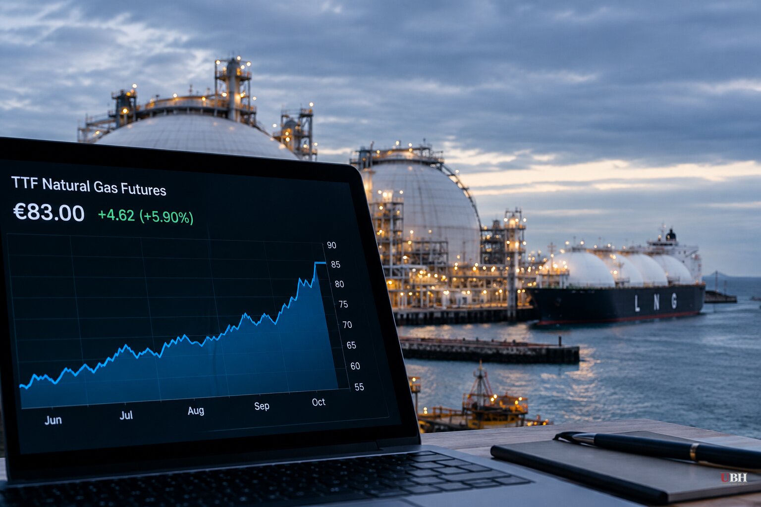 European Gas Climbs to About €83 Per MWh, Highest Since Late 2022, With Storage 73% Full