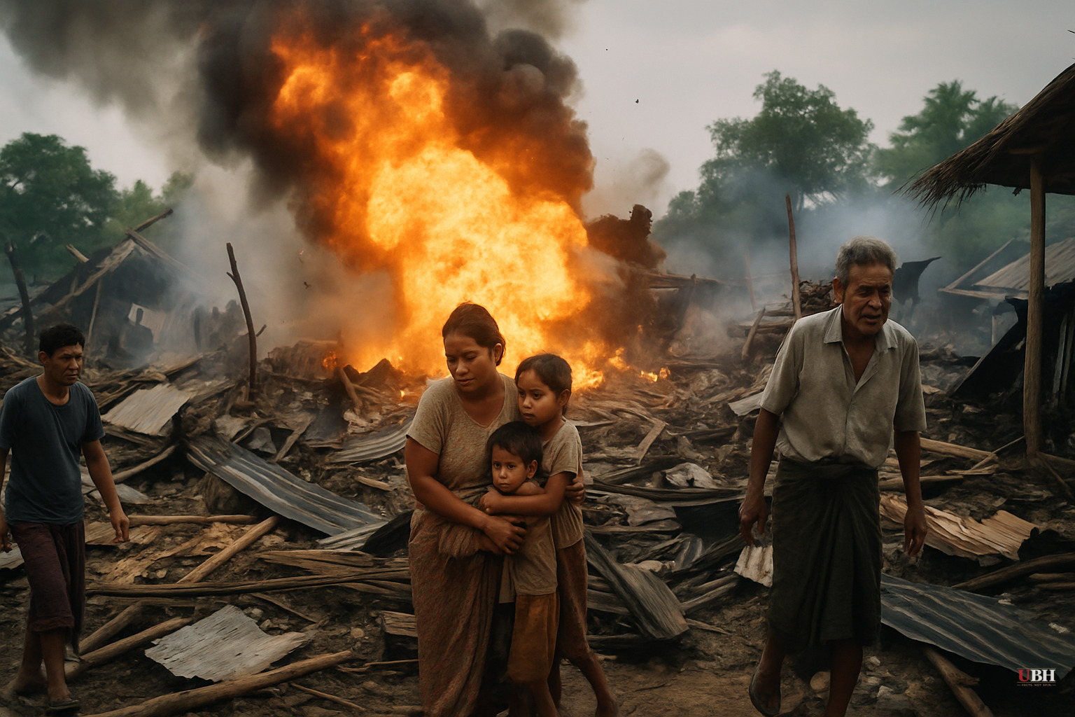 Explosion at Rebel-Held Myanmar Village Kills at Least 55 People, Including Six Children