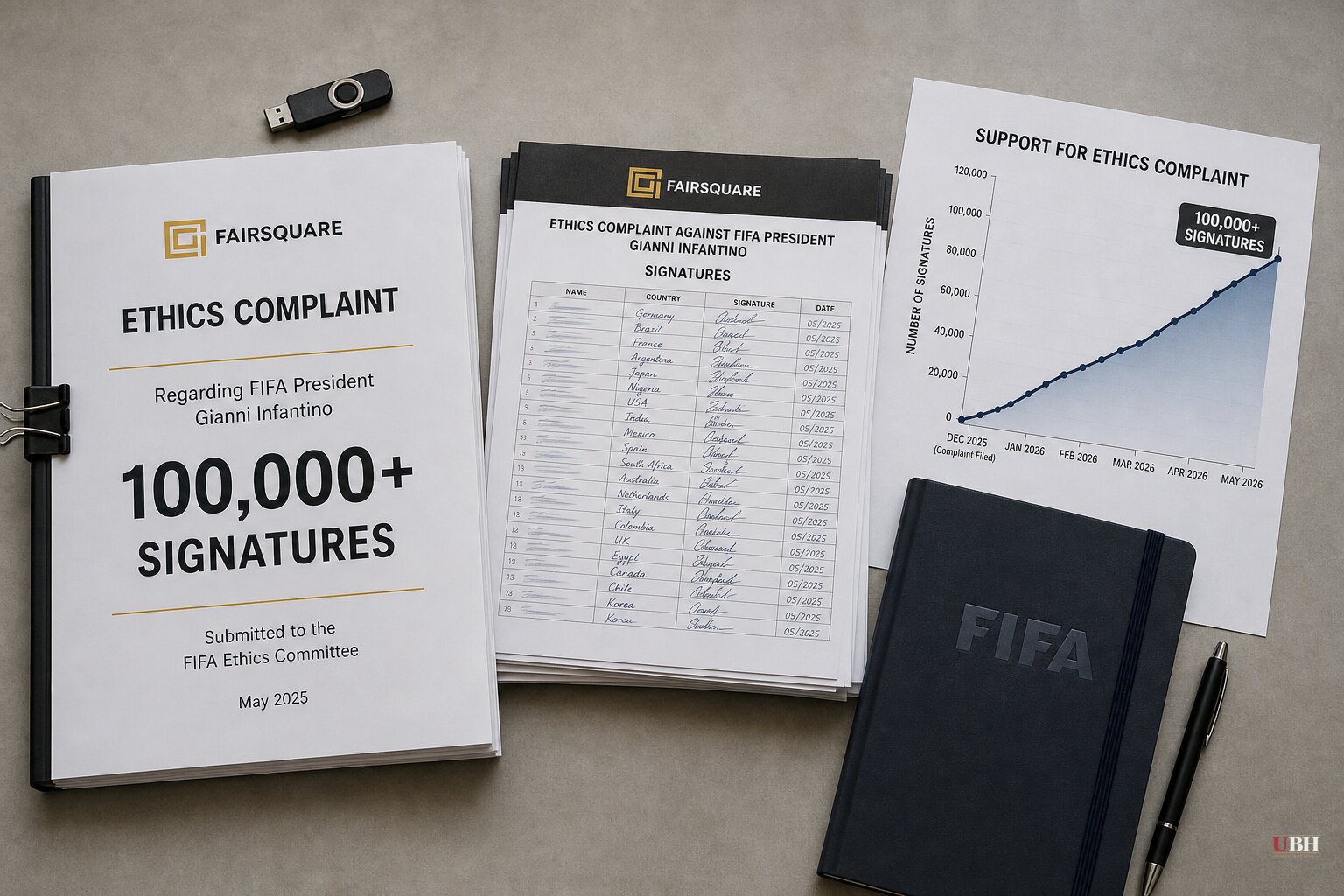 FairSquare Delivers 100,000-Signature Ethics Complaint Against FIFA President Gianni Infantino