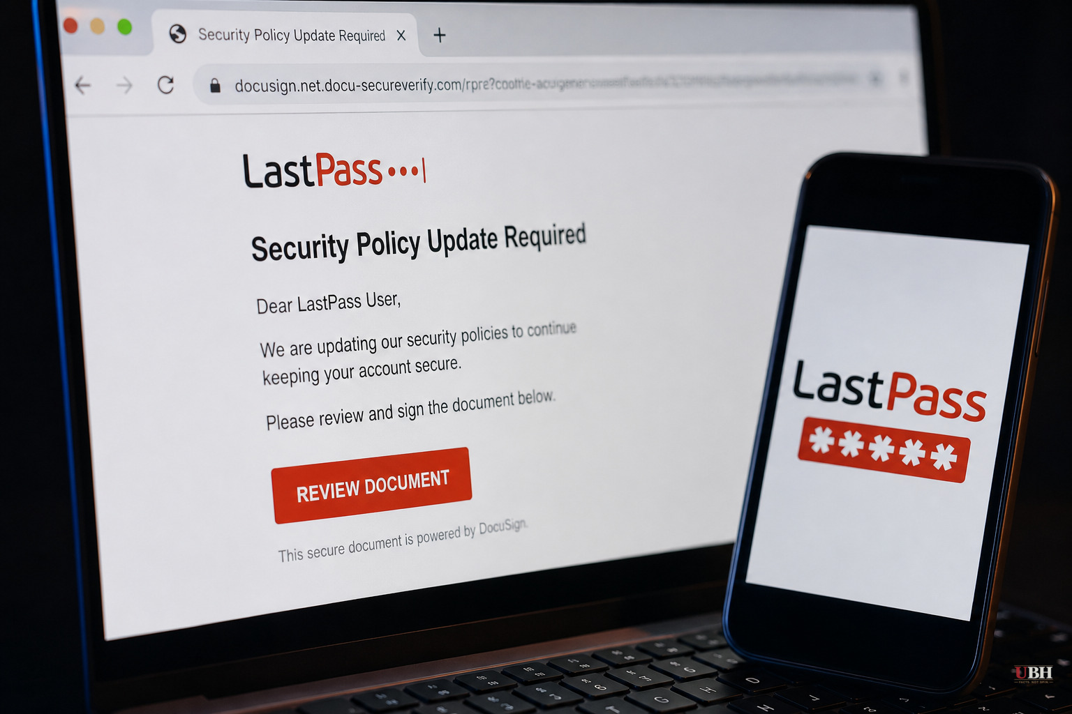 Fake LastPass Security Emails Are Tricking Users Into a Bogus DocuSign Page