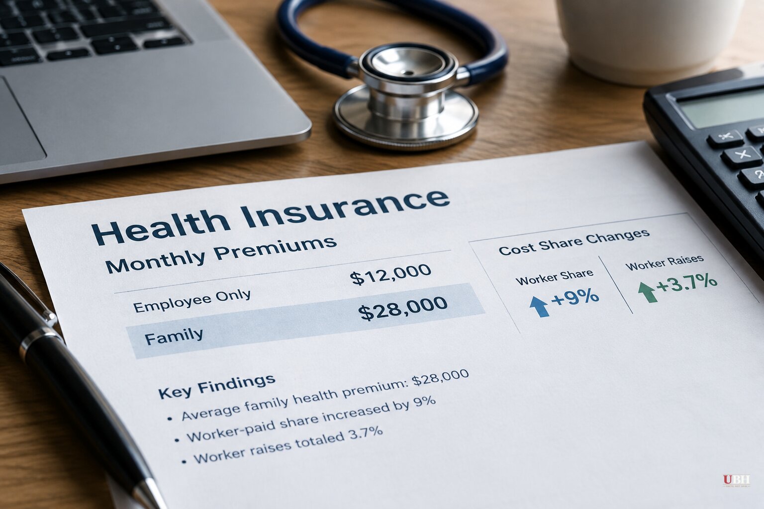 Family Health Premiums Hit $28,000 as Workers' Share Rises 9%, Outpacing 3.7% Raises