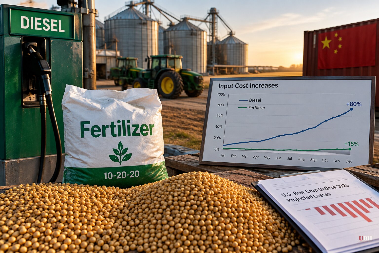 Farmers Face Fourth Straight Year of Losses as Diesel, Fertilizer and Tariffs Squeeze Margins