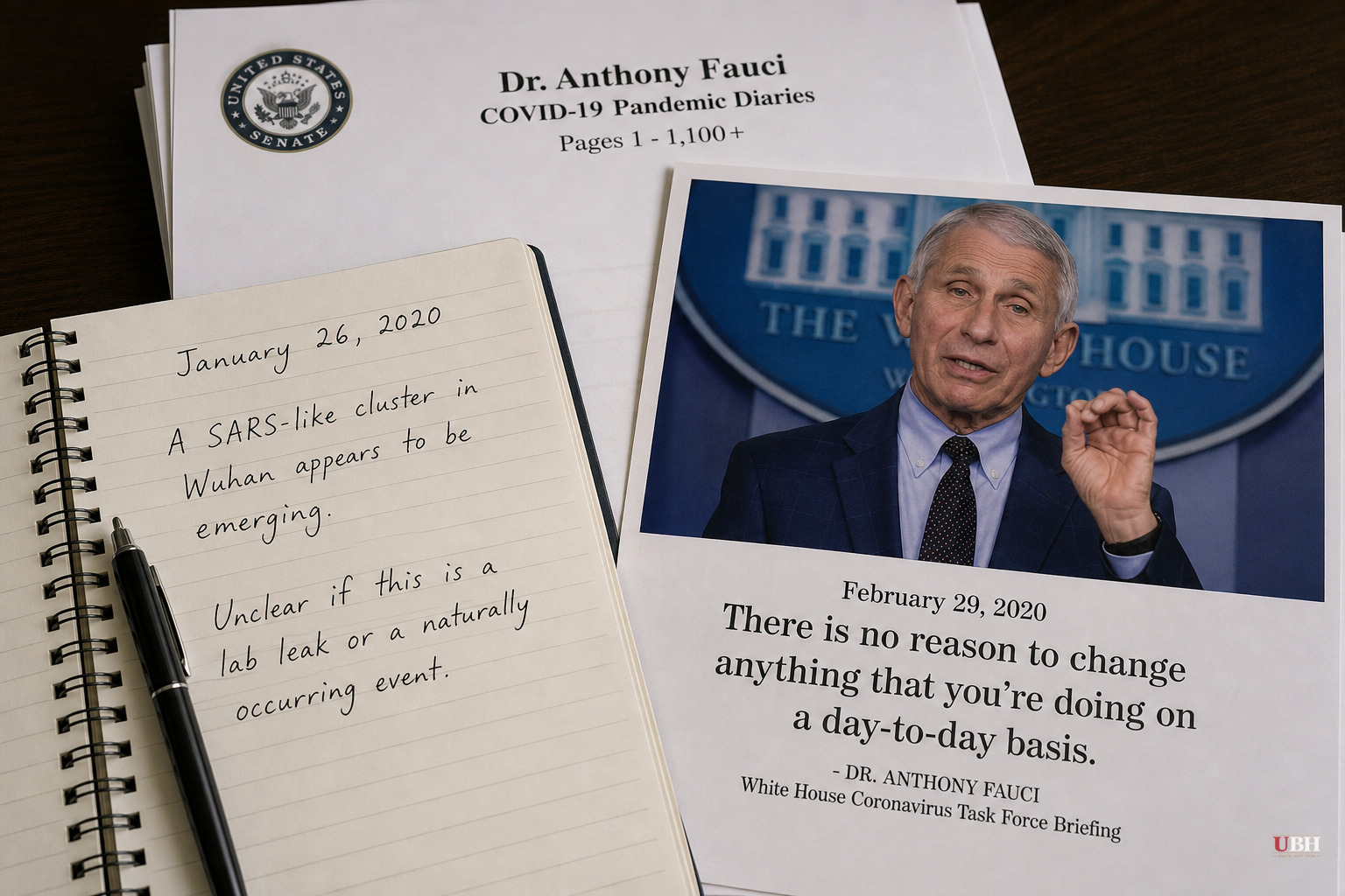Fauci Diary Entries Show He Doubted Wet-Market Origin in January 2020, Weeks Before Backing It Publicly